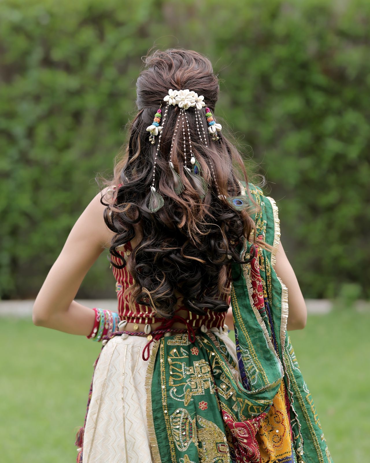 OFF WHITE AND MAROON CHANIYA CHOLI HANDMADEAHOLIC BY MISHKA
