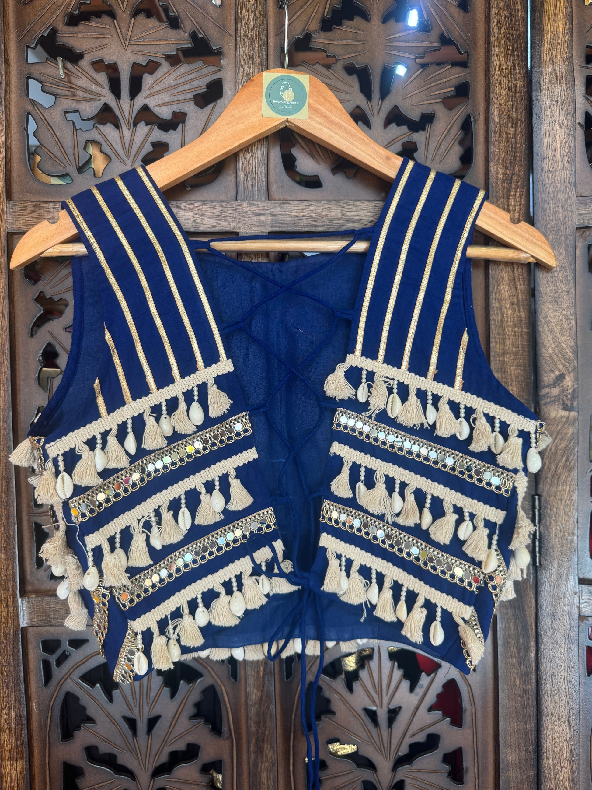 BLUE GAMTHI  BLOUSE '25 HANDMADEAHOLIC BY MISHKA