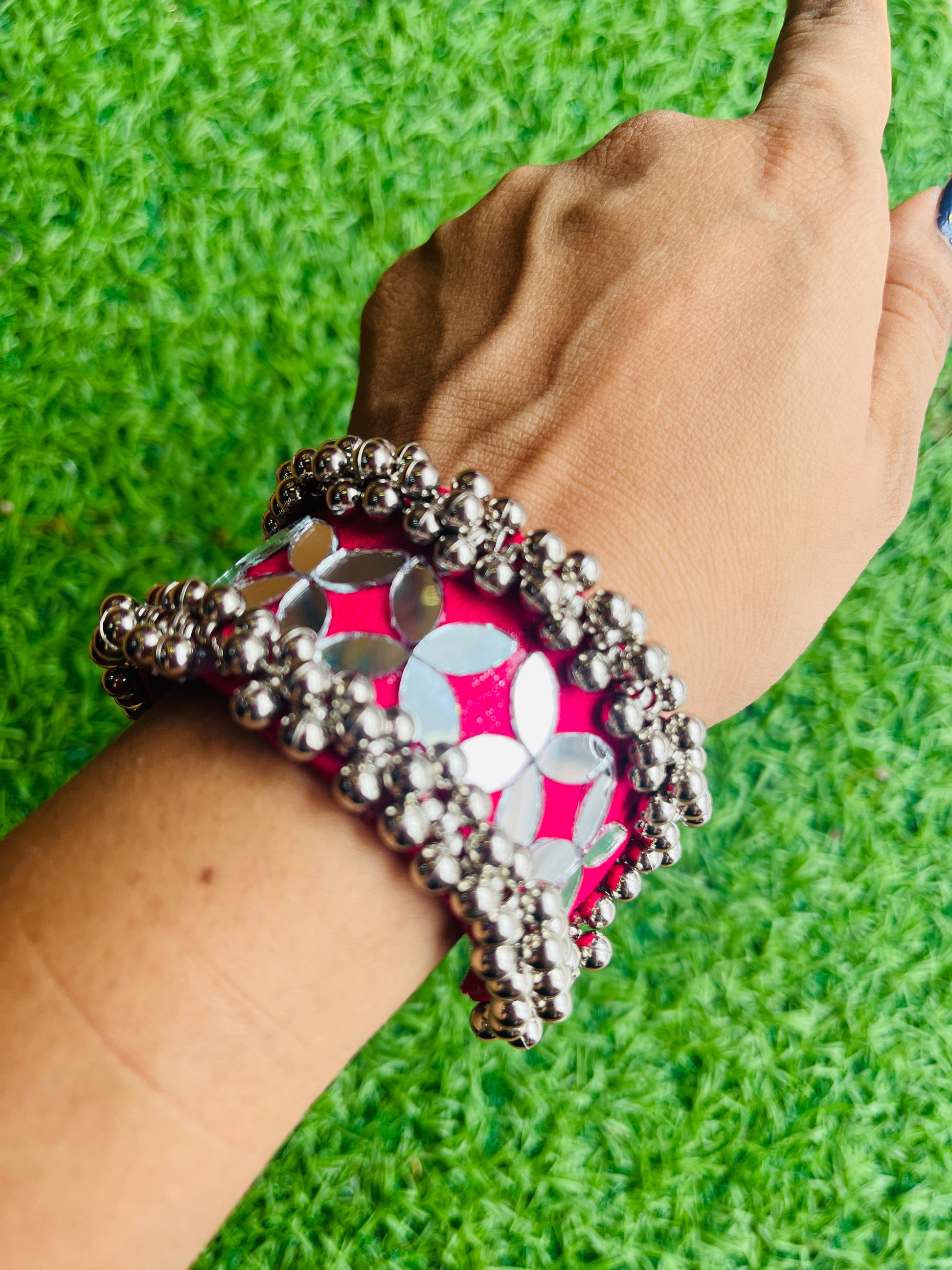 Pink Mirror Hand Cuffs