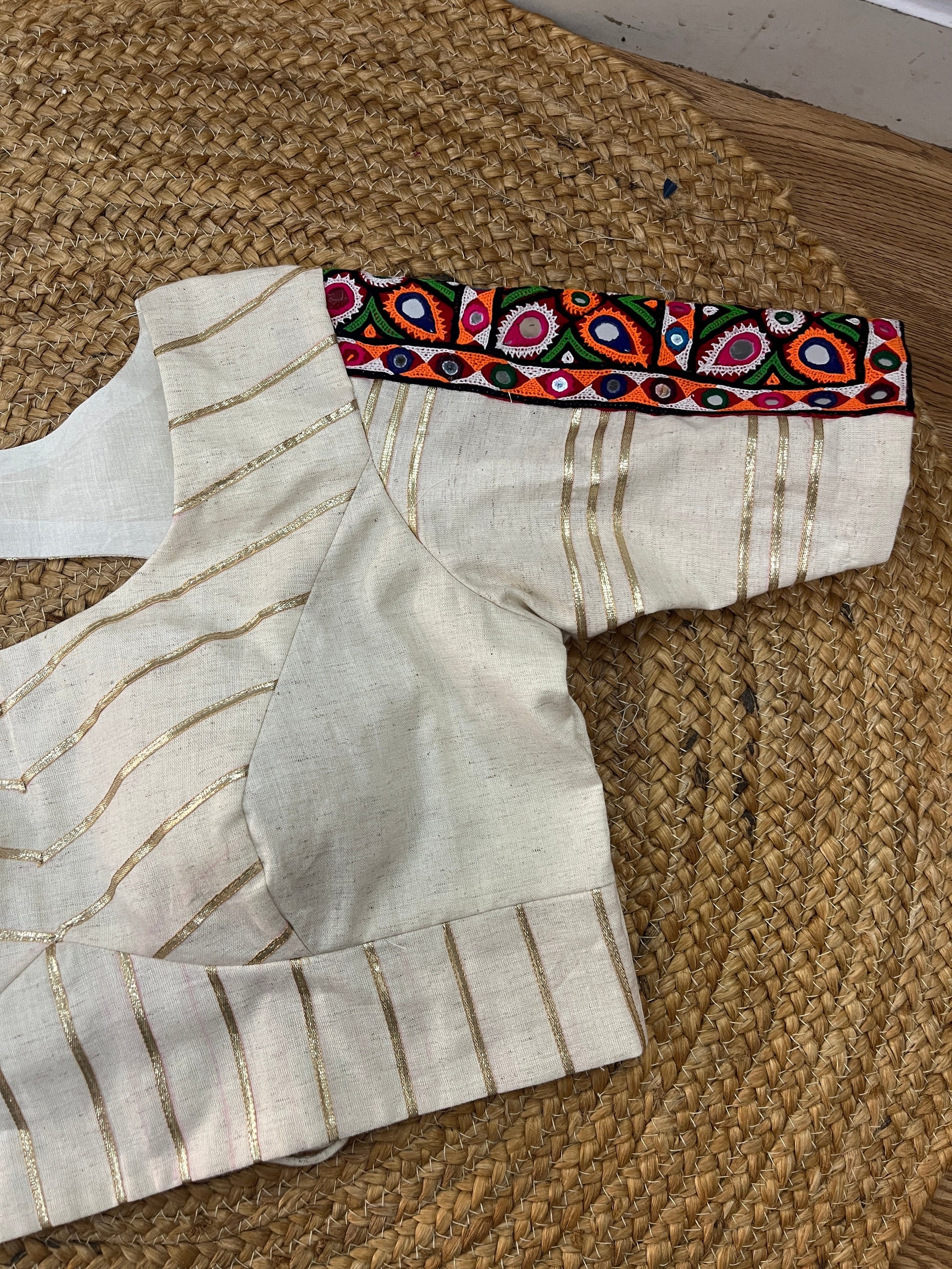 OFF WHITE BANJARA BLOUSE HANDMADEAHOLIC BY MISHKA