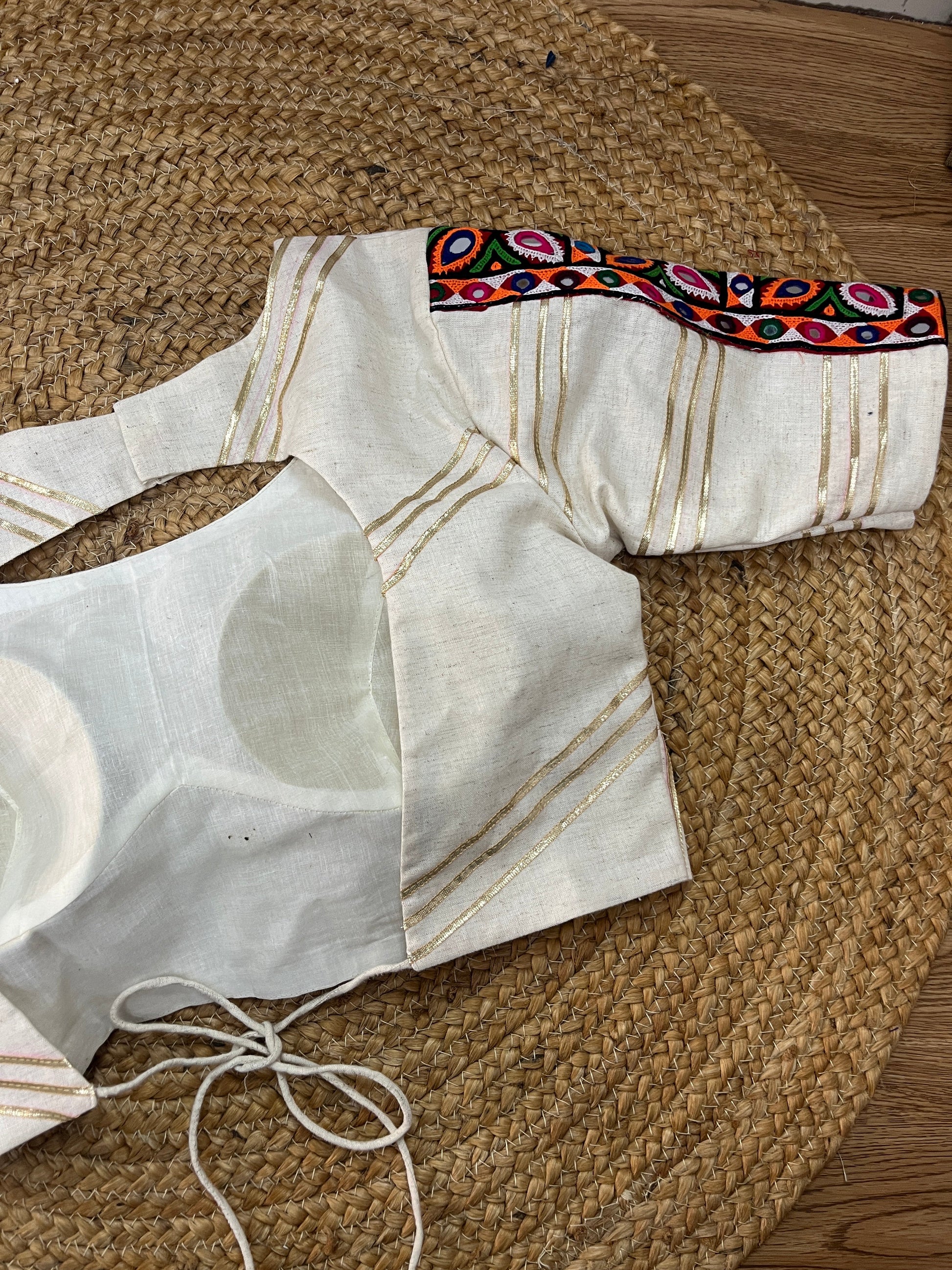 OFF WHITE BANJARA BLOUSE HANDMADEAHOLIC BY MISHKA