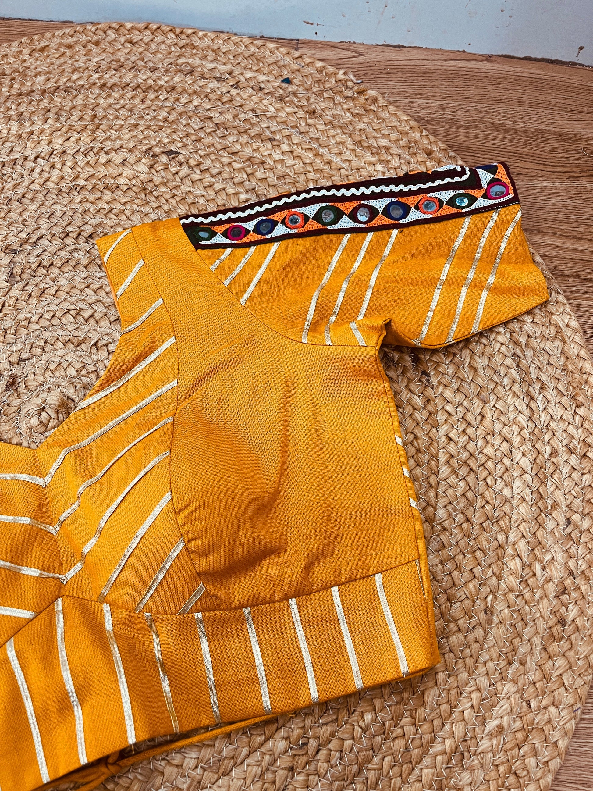 MUSTARD BANJARA BLOUSE HANDMADEAHOLIC BY MISHKA