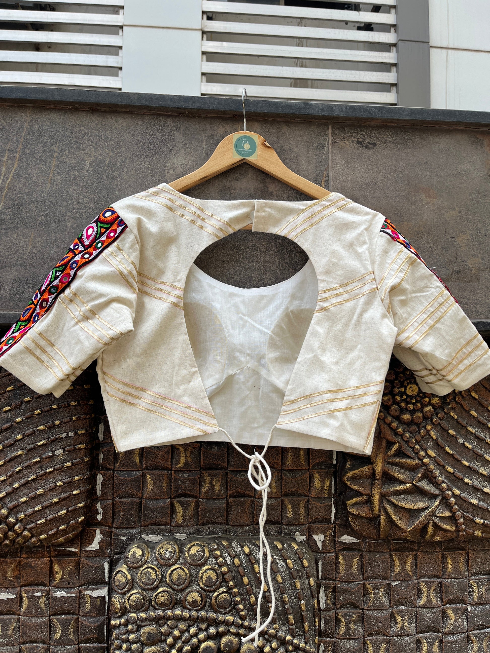 OFF WHITE BANJARA BLOUSE HANDMADEAHOLIC BY MISHKA