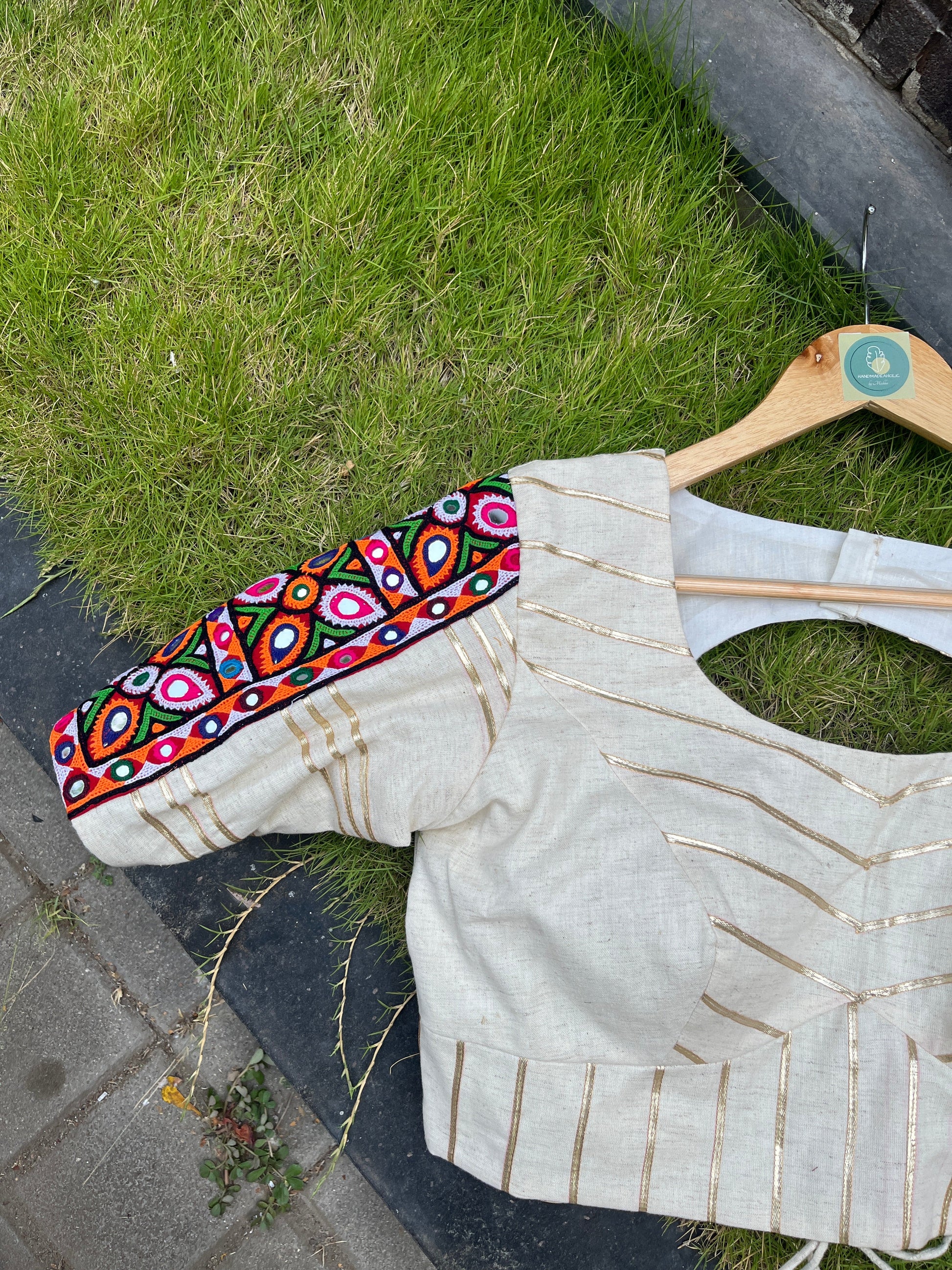 OFF WHITE BANJARA BLOUSE HANDMADEAHOLIC BY MISHKA