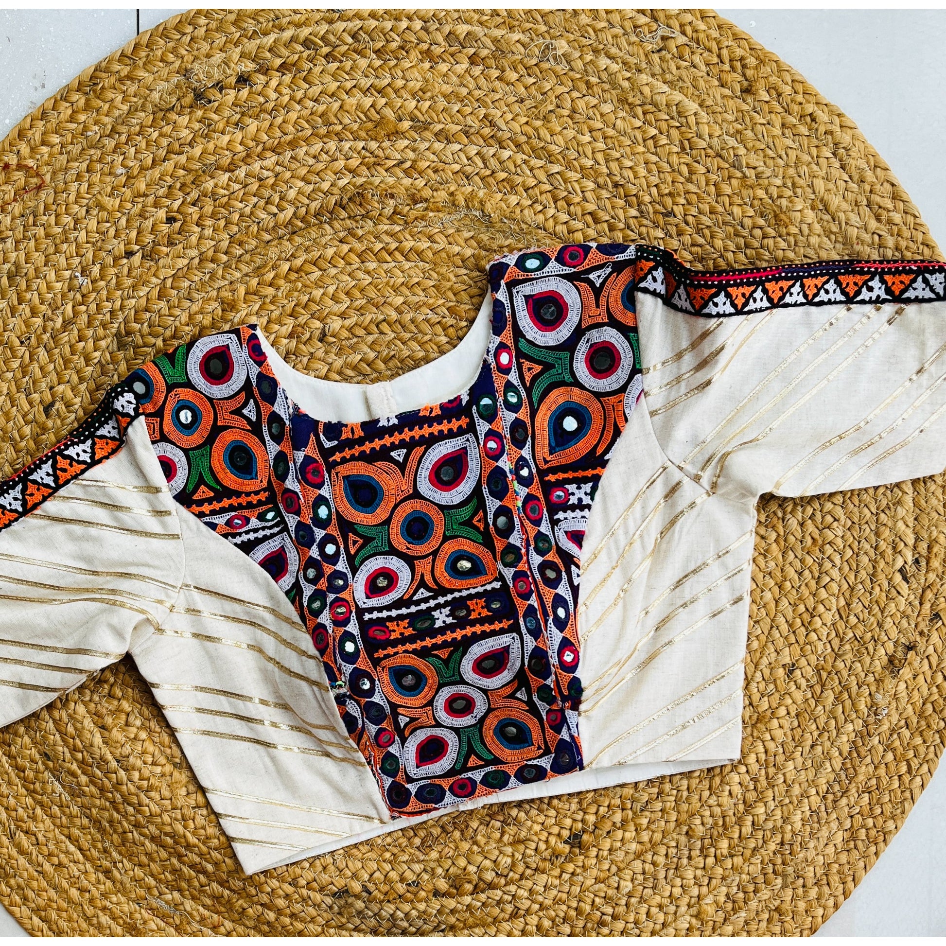 OFF WHITE BANAJARA BLOUSE HANDMADEAHOLIC BY MISHKA