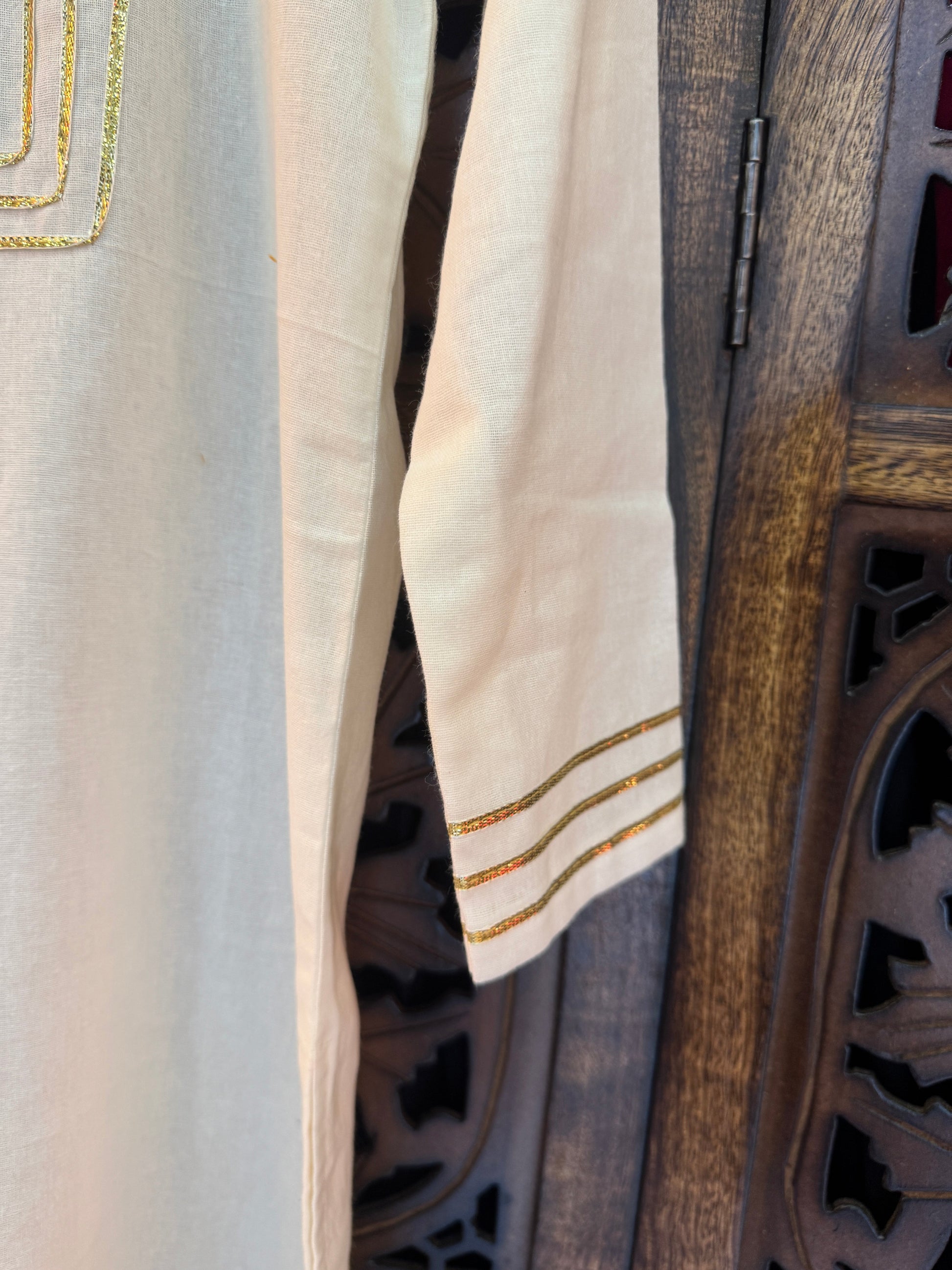 OFF WHITE EMBROIDERY BOYS KURTA RAAS'25 HANDMADEAHOLIC BY MISHKA