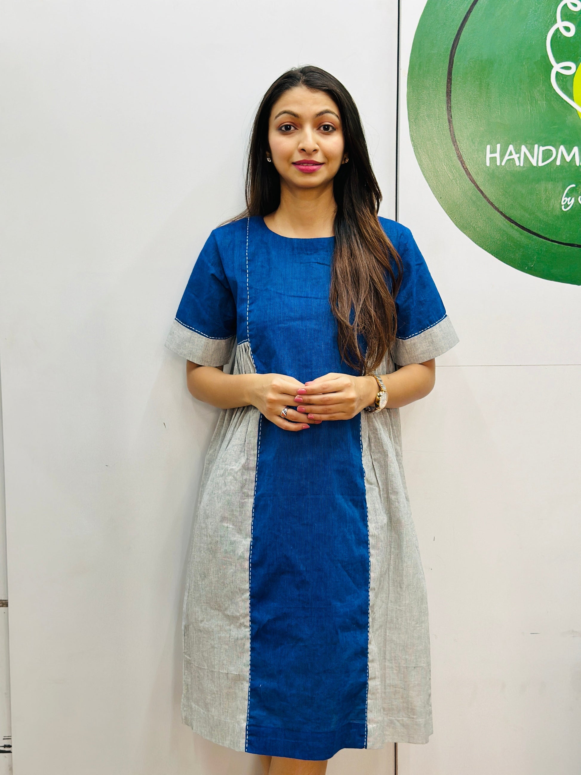 BLUE & WHITE COTTON KURTIES HANDMADEAHOLIC BY MISHKA