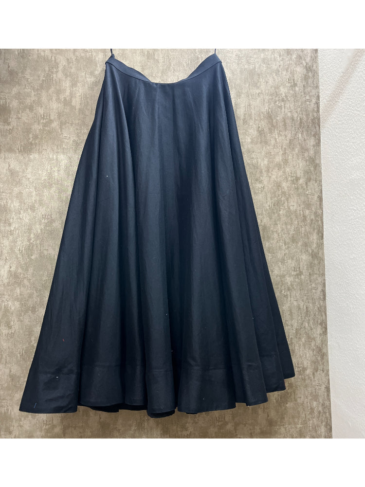 BLACK KHADI DOUBLE UMBRELLA SKIRT HANDMADEAHOLIC BY MISHKA