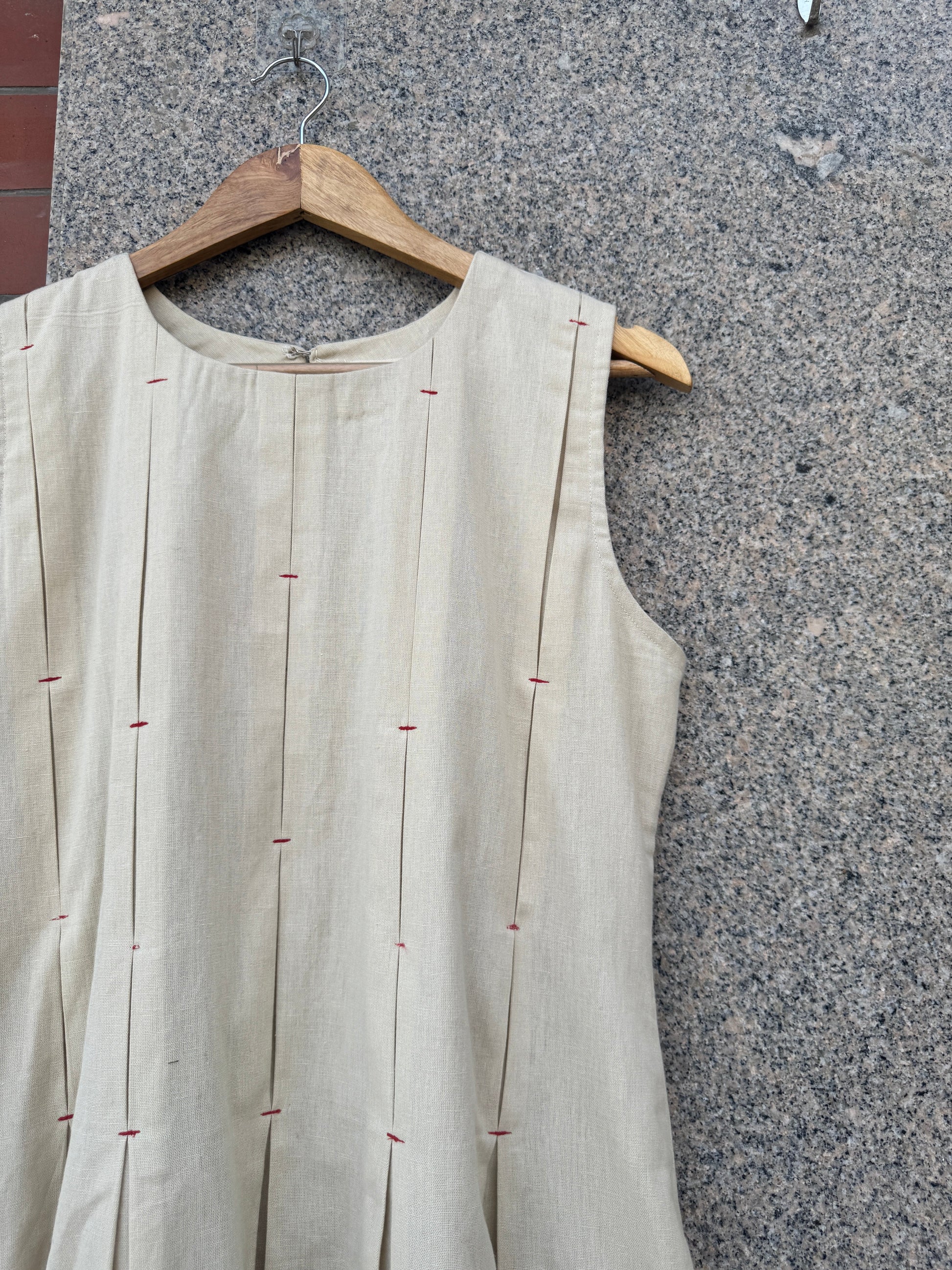 OFF WHITE LINEN DRESS HANDMADEAHOLIC BY MISHKA