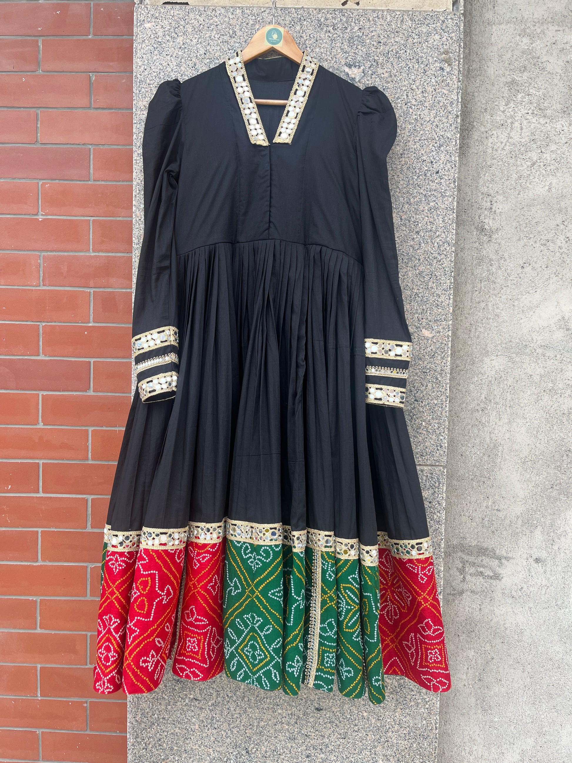 BLACK COLOR FULL GAIR INDIAN WEDDING GOWN - handmadeaholicmishka
