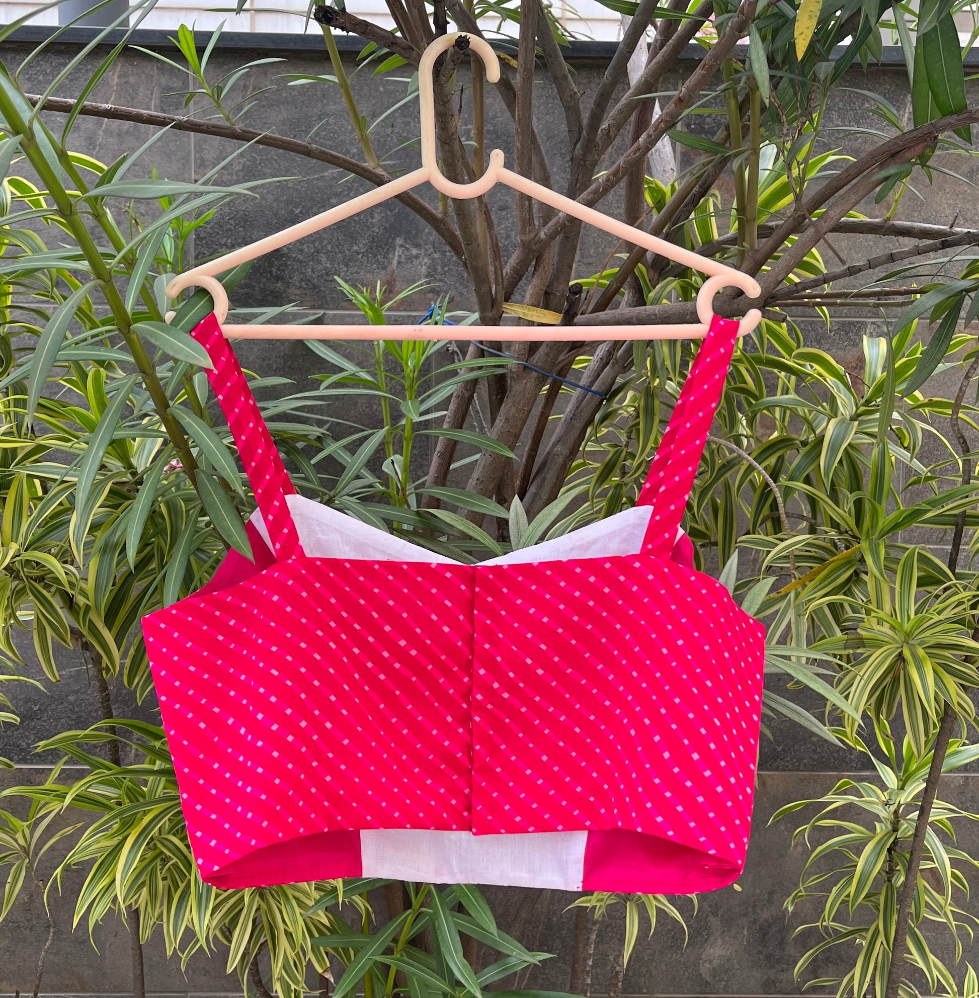 PINK BLOUSE WITH LAHERIYA SKIRT HANDMADEAHOLIC BY MISHKA