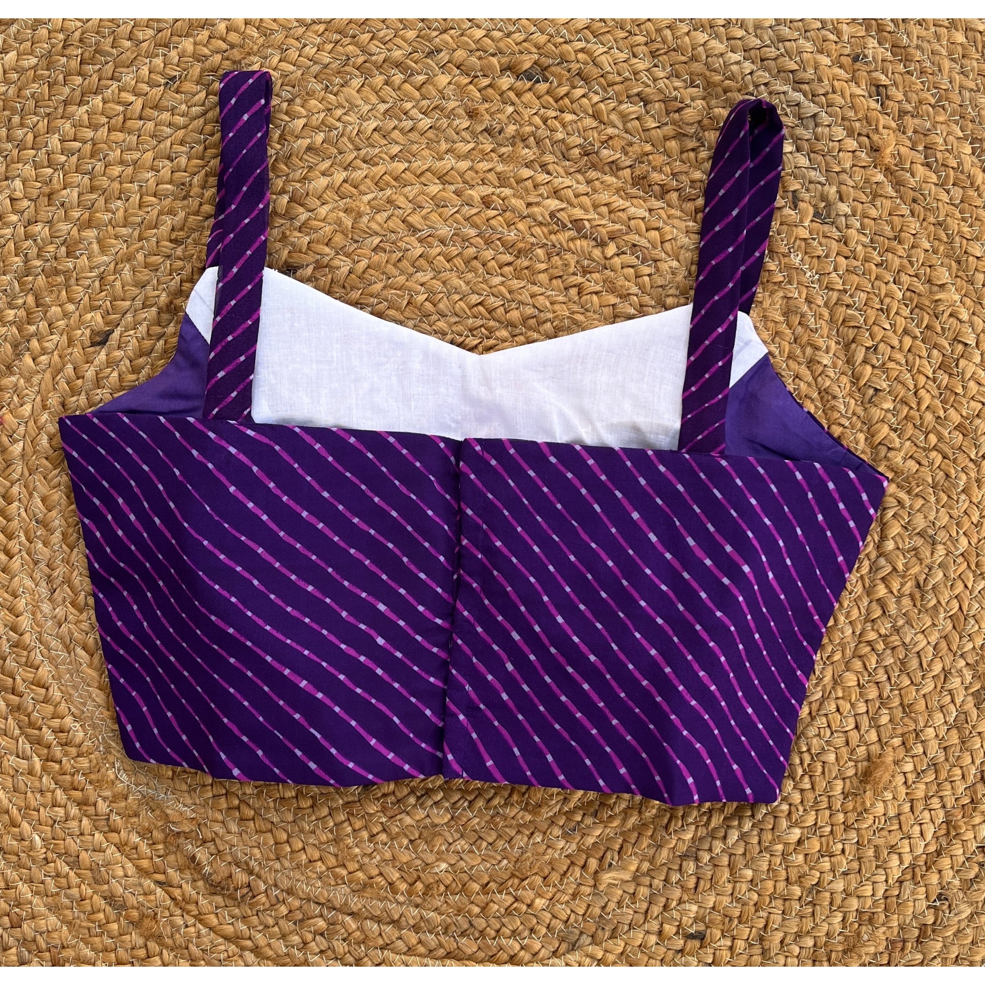 PURPLE LAHERIYA SPAGHETTI MIRROR BLOUSE HANDMADEAHOLIC BY MISHKA