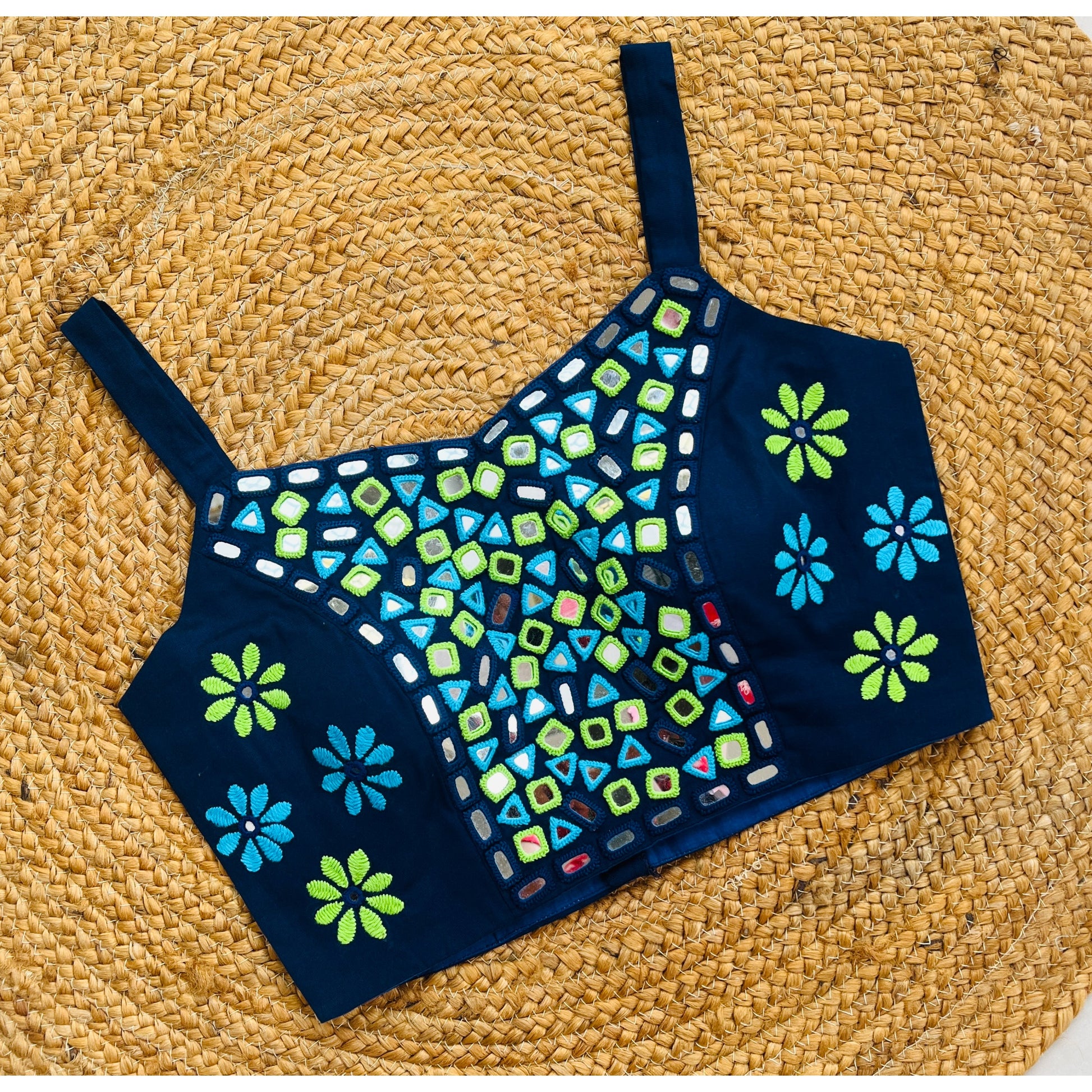 PEACOCK MIRROR SPAGHETTI BLOUSE HANDMADEAHOLIC BY MISHKA