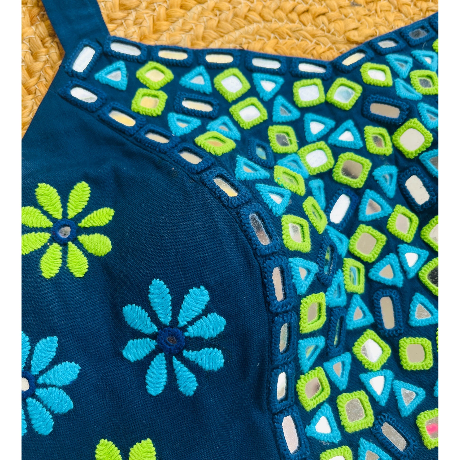 PEACOCK MIRROR SPAGHETTI BLOUSE HANDMADEAHOLIC BY MISHKA