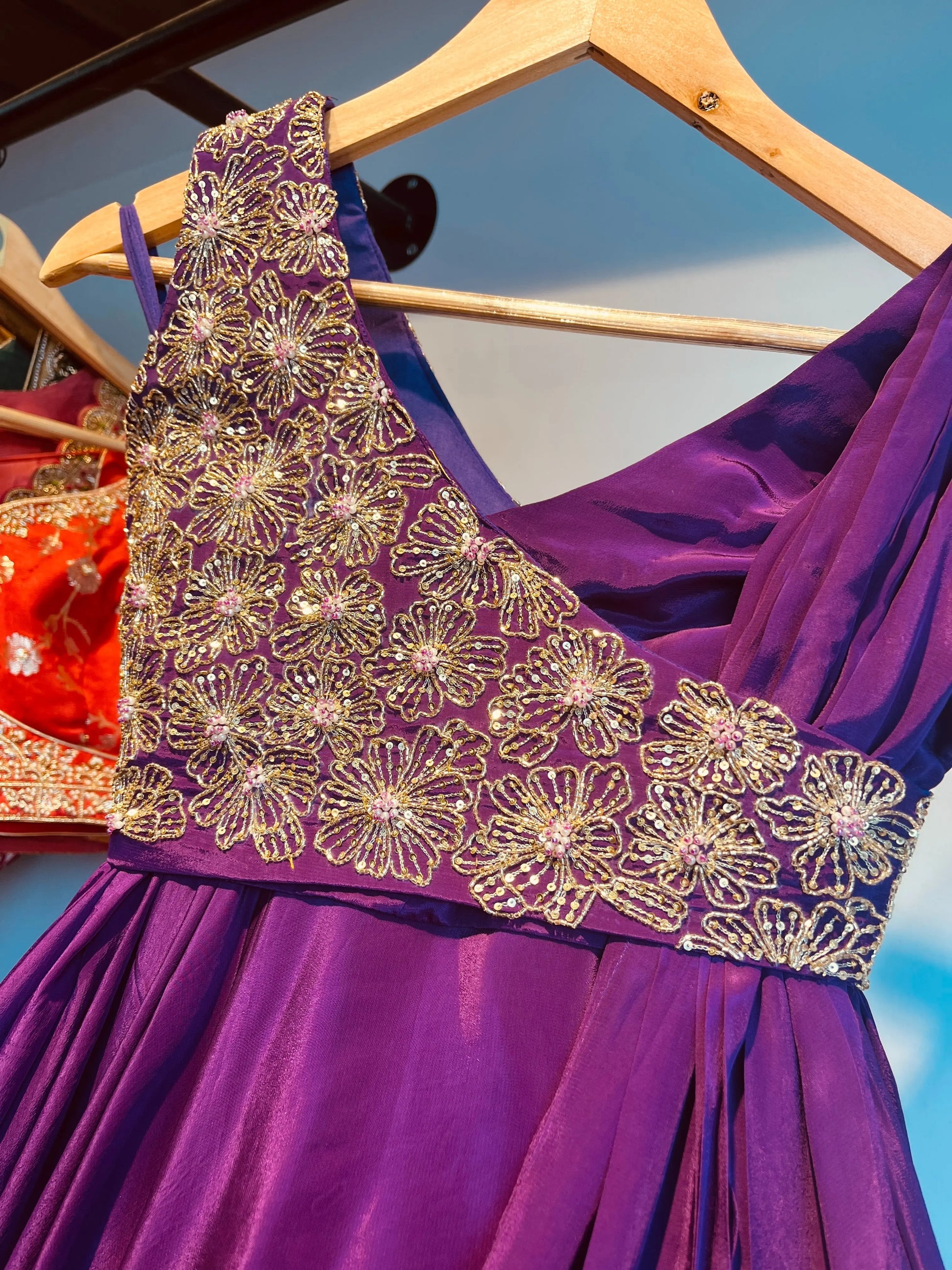 PURPLE LEHENGA CHOLI HANDMADEAHOLIC BY MISHKA