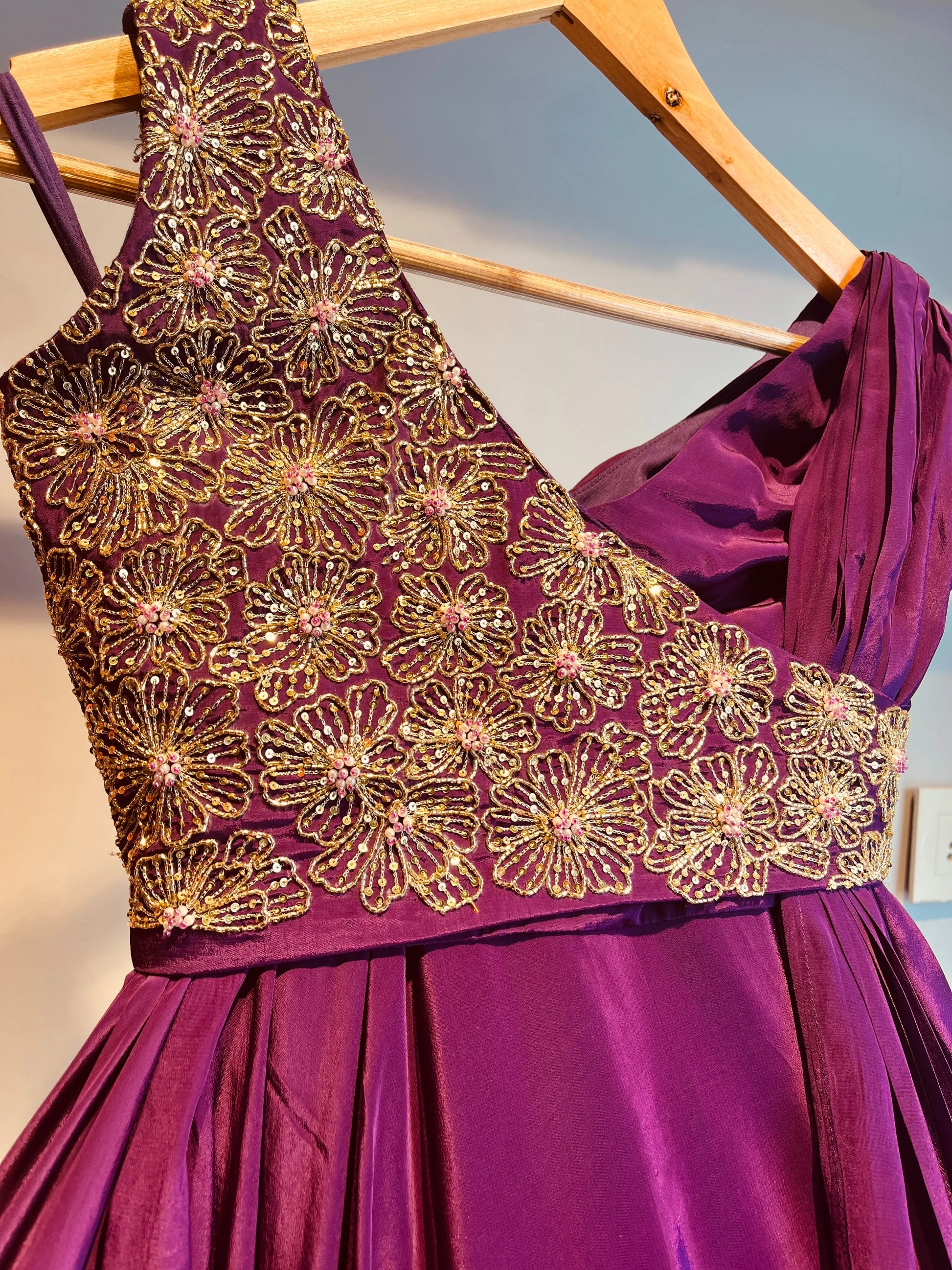 PURPLE LEHENGA CHOLI HANDMADEAHOLIC BY MISHKA