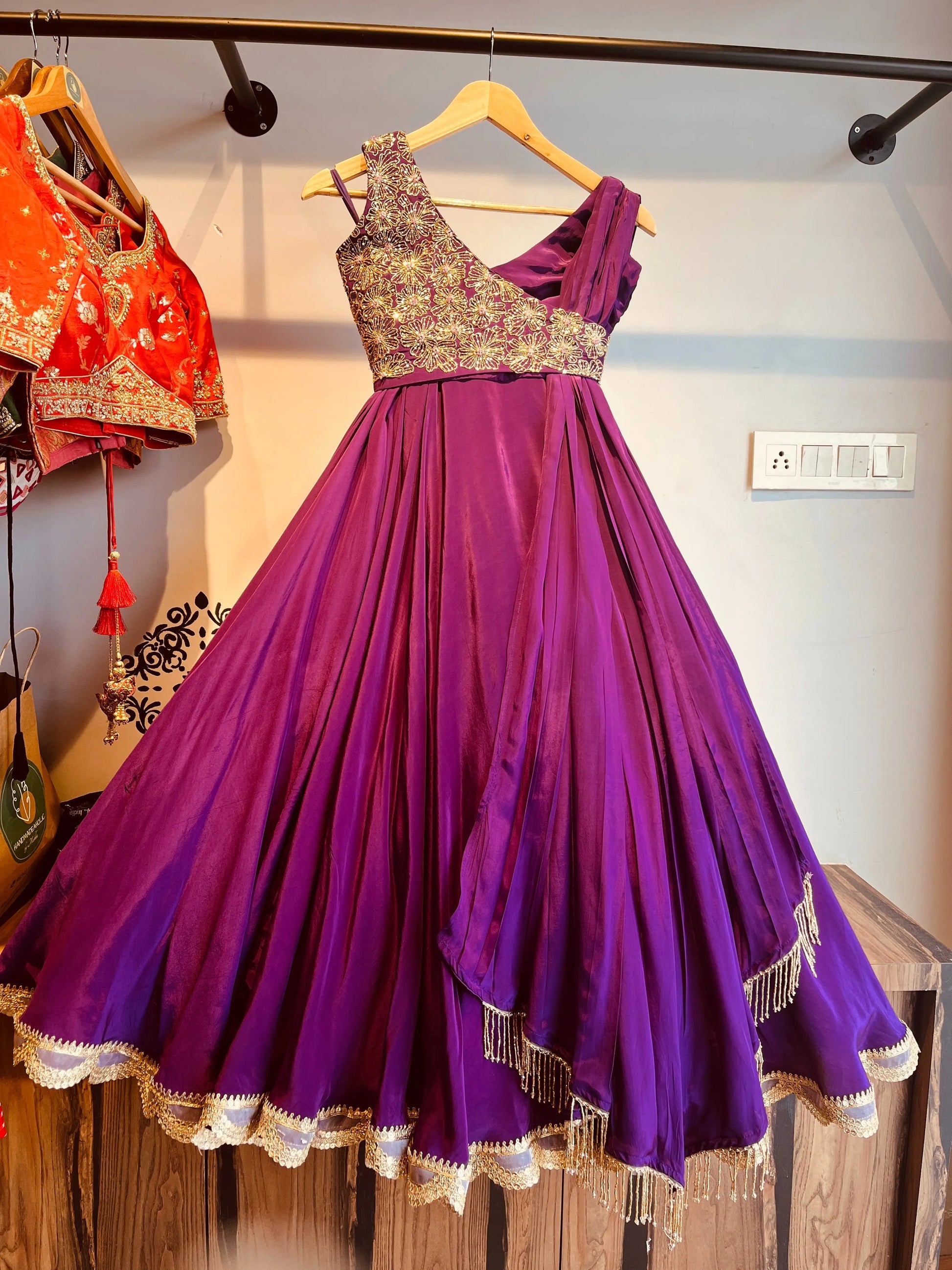 PURPLE LEHENGA CHOLI HANDMADEAHOLIC BY MISHKA