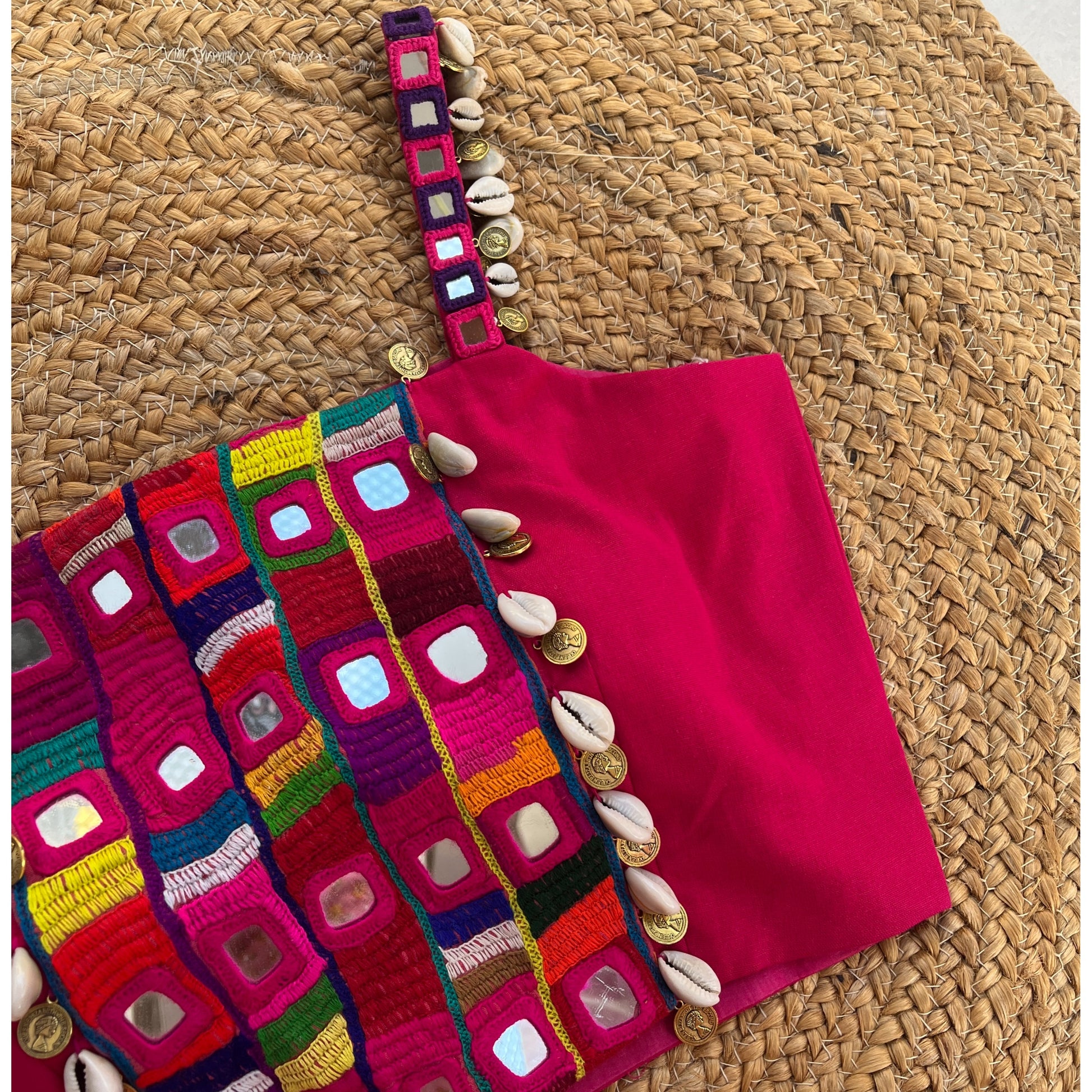 PINK AFGHANI SPAGHETTI BLOUSE HANDMADEAHOLIC BY MISHKA