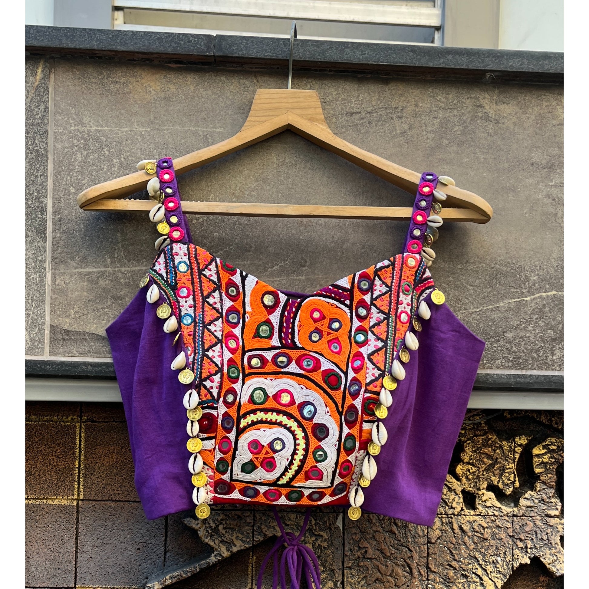 PURPLE BANJARA BLOUSE HANDMADEAHOLIC BY MISHKA
