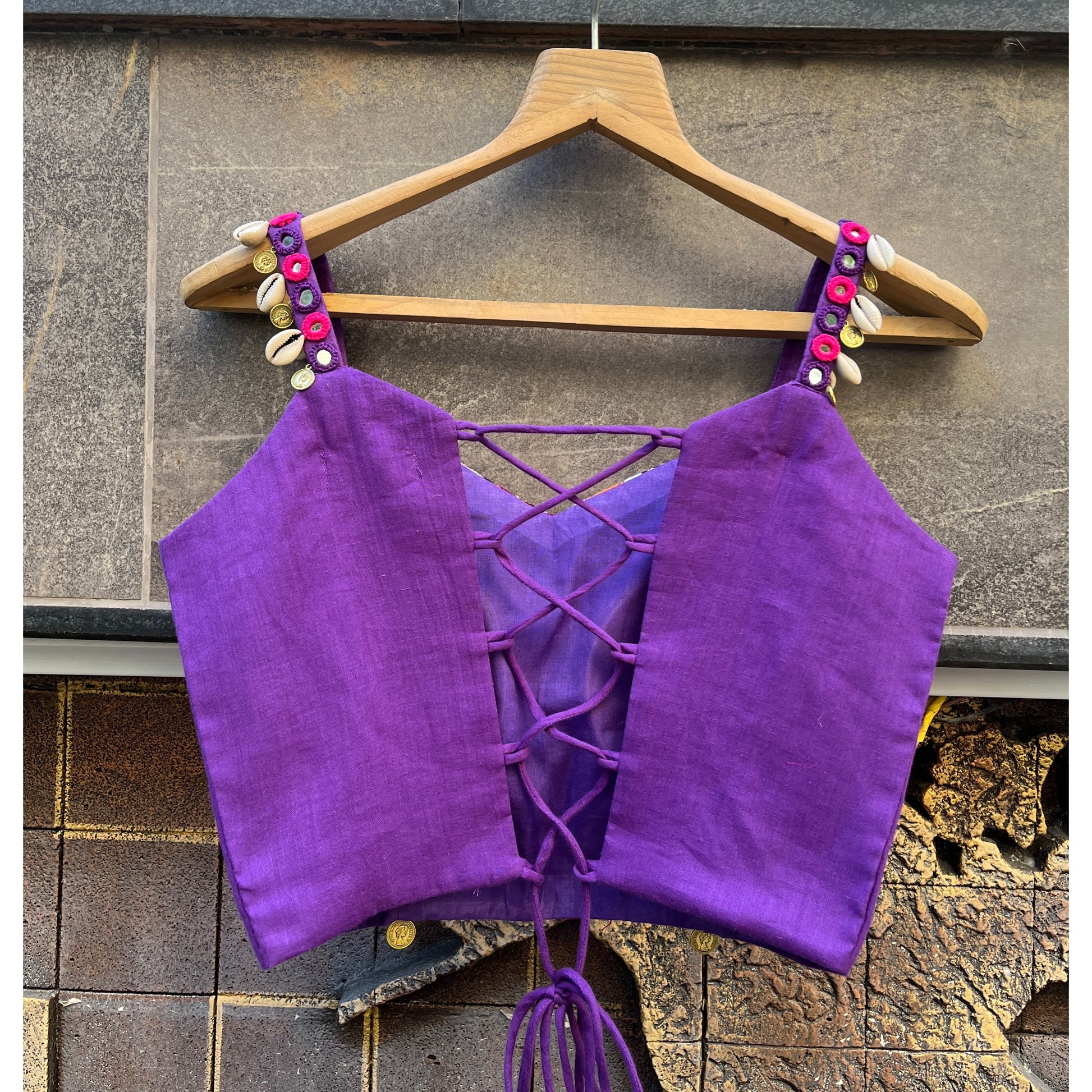 PURPLE BANJARA BLOUSE HANDMADEAHOLIC BY MISHKA