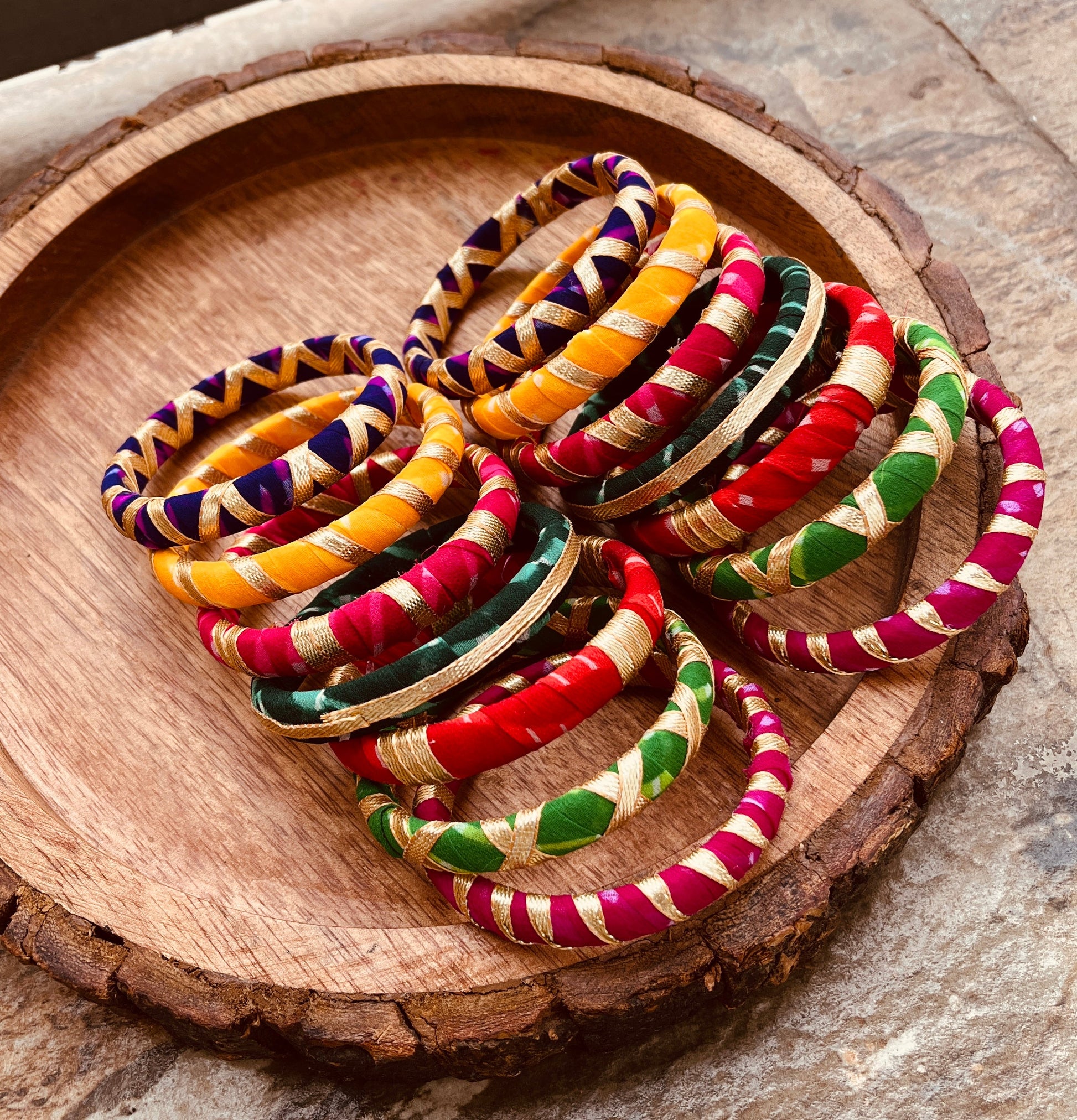 MULTI LAHERIYA BANGLE HANDMADEAHOLIC BY MISHKA