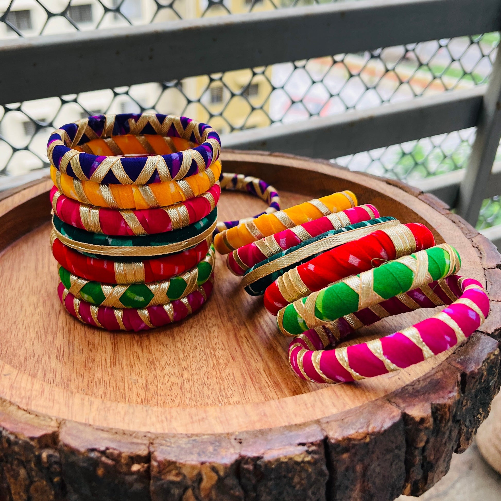 MULTI LAHERIYA BANGLE HANDMADEAHOLIC BY MISHKA