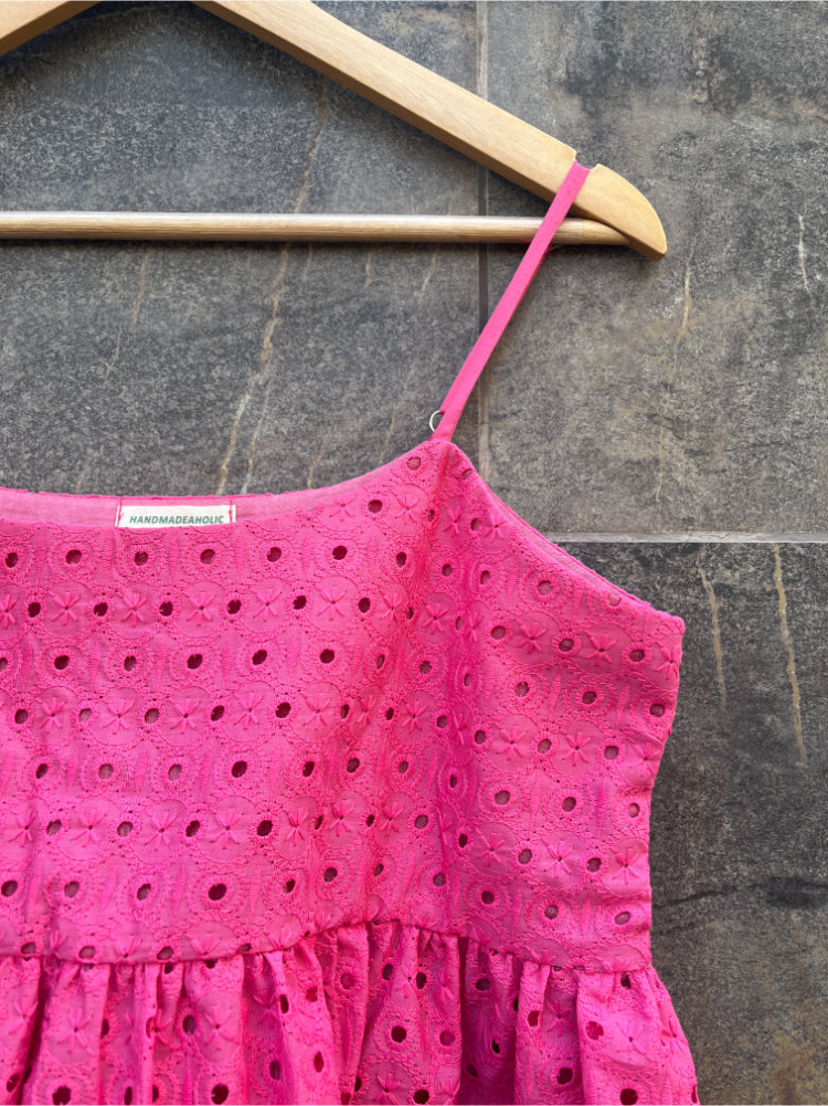 PINK FRILL CAMI TOP HANDMADEAHOLIC BY MISHKA