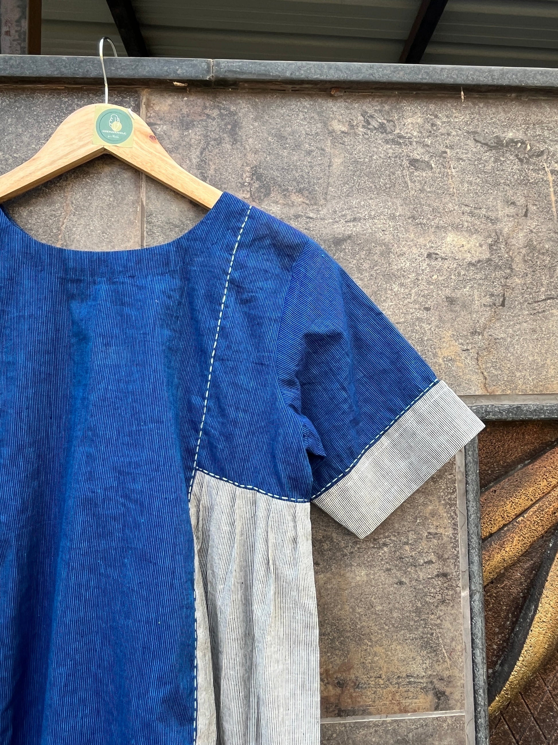 BLUE & WHITE COTTON KURTIES HANDMADEAHOLIC BY MISHKA