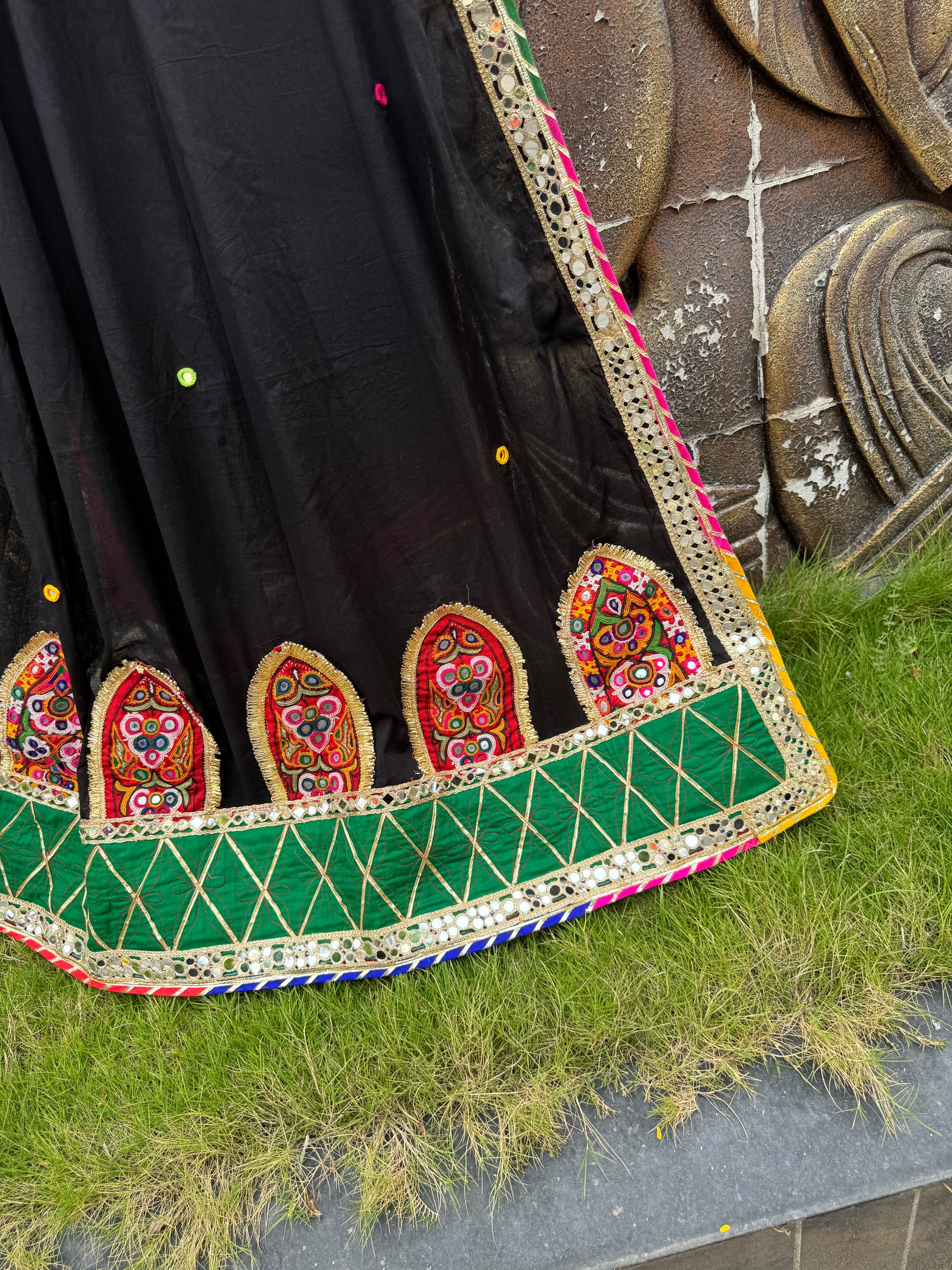 Black Varajana Dupatta – 2 HANDMADEAHOLIC BY MISHKA