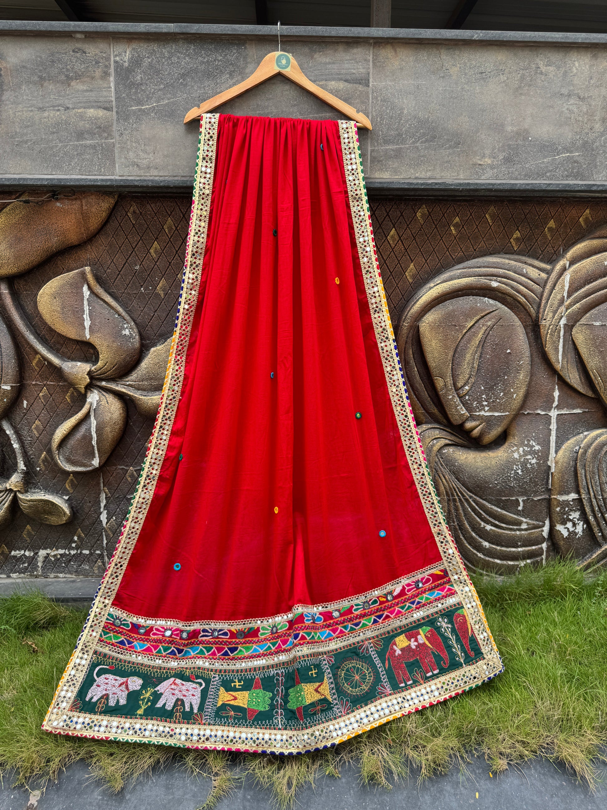 Bold Red Varajana Dupatta HANDMADEAHOLIC BY MISHKA