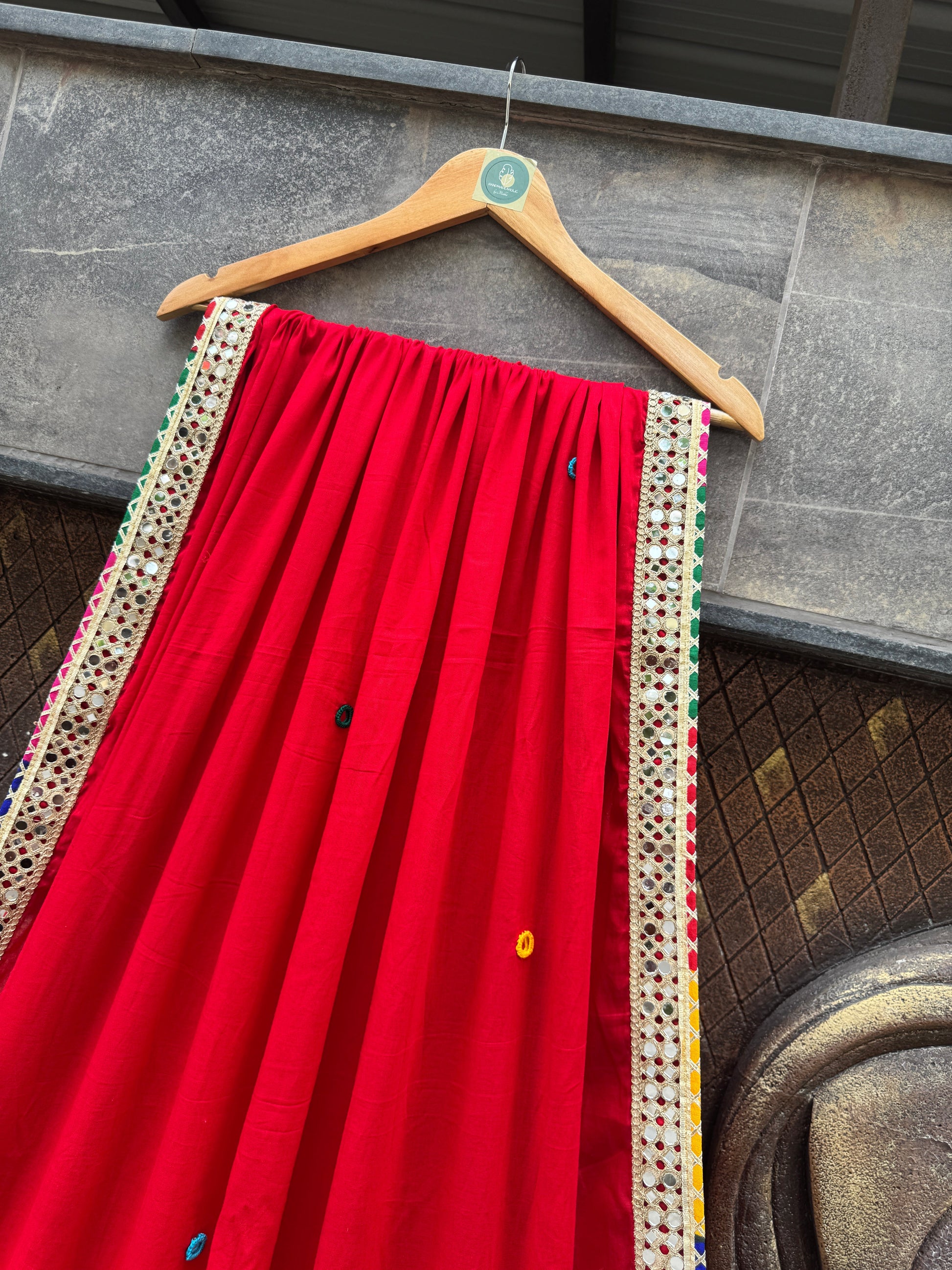 Bold Red Varajana Dupatta HANDMADEAHOLIC BY MISHKA