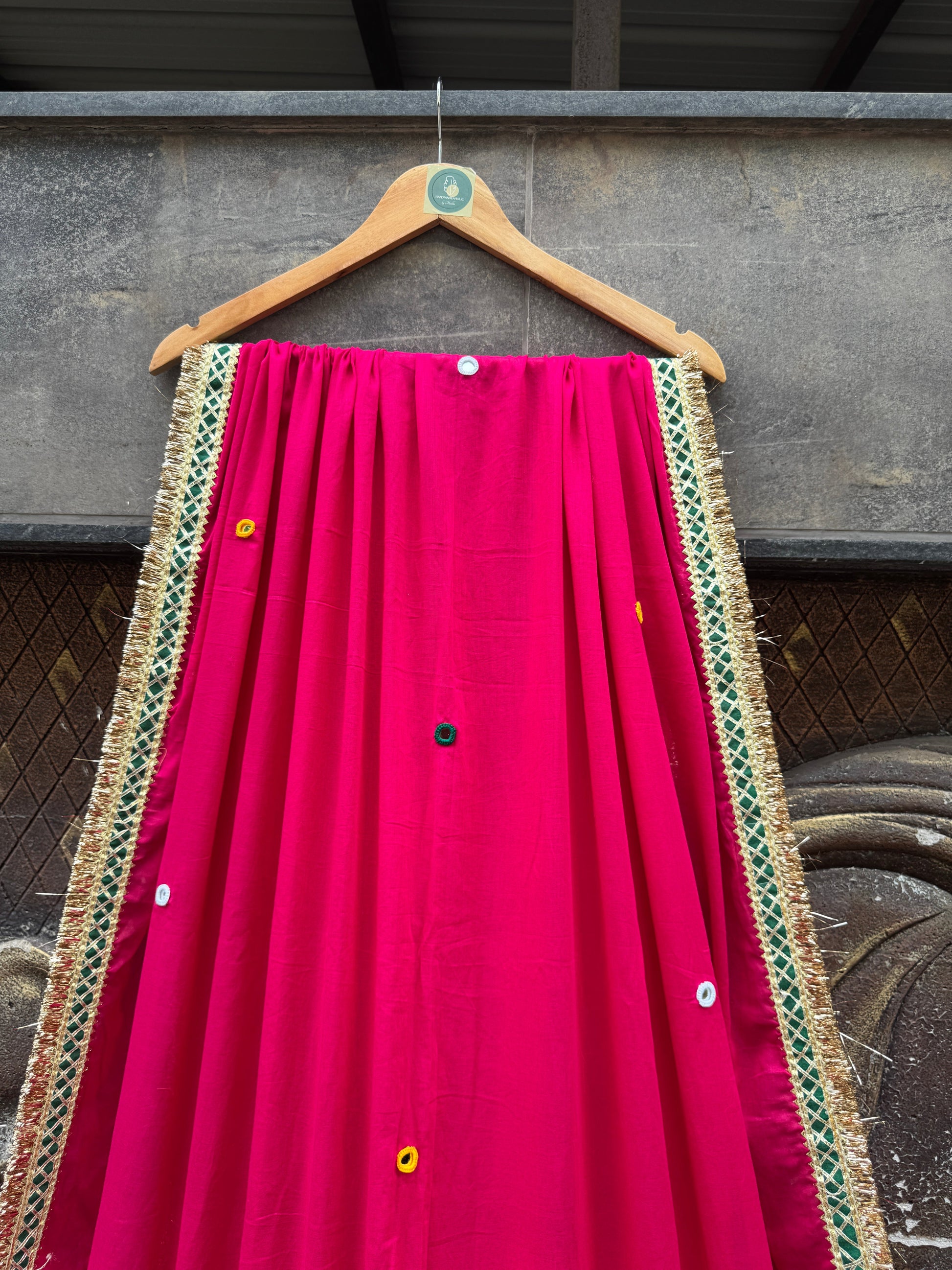 Rani Pink Varajana Dupatta HANDMADEAHOLIC BY MISHKA