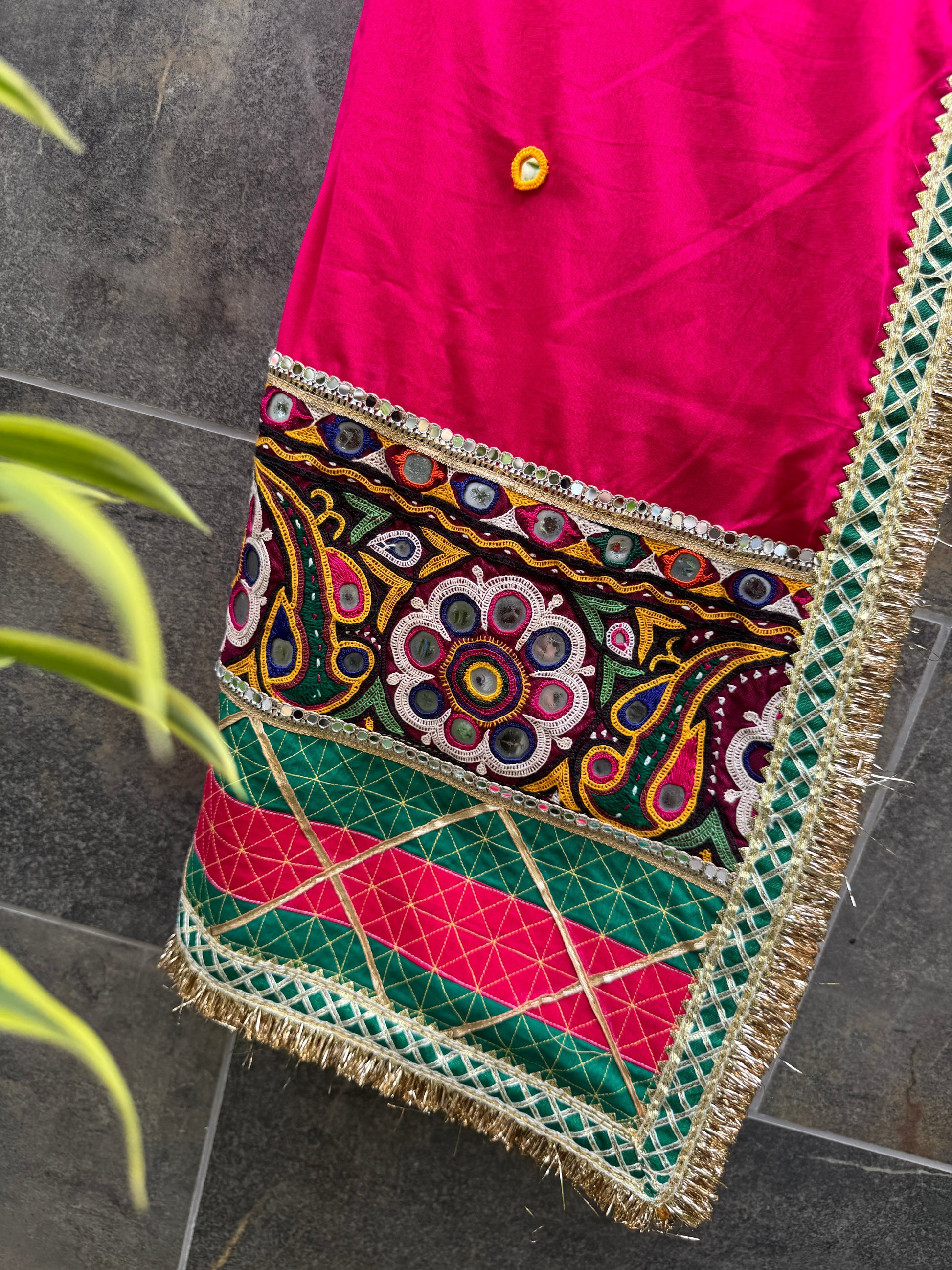Rani Pink Varajana Dupatta HANDMADEAHOLIC BY MISHKA