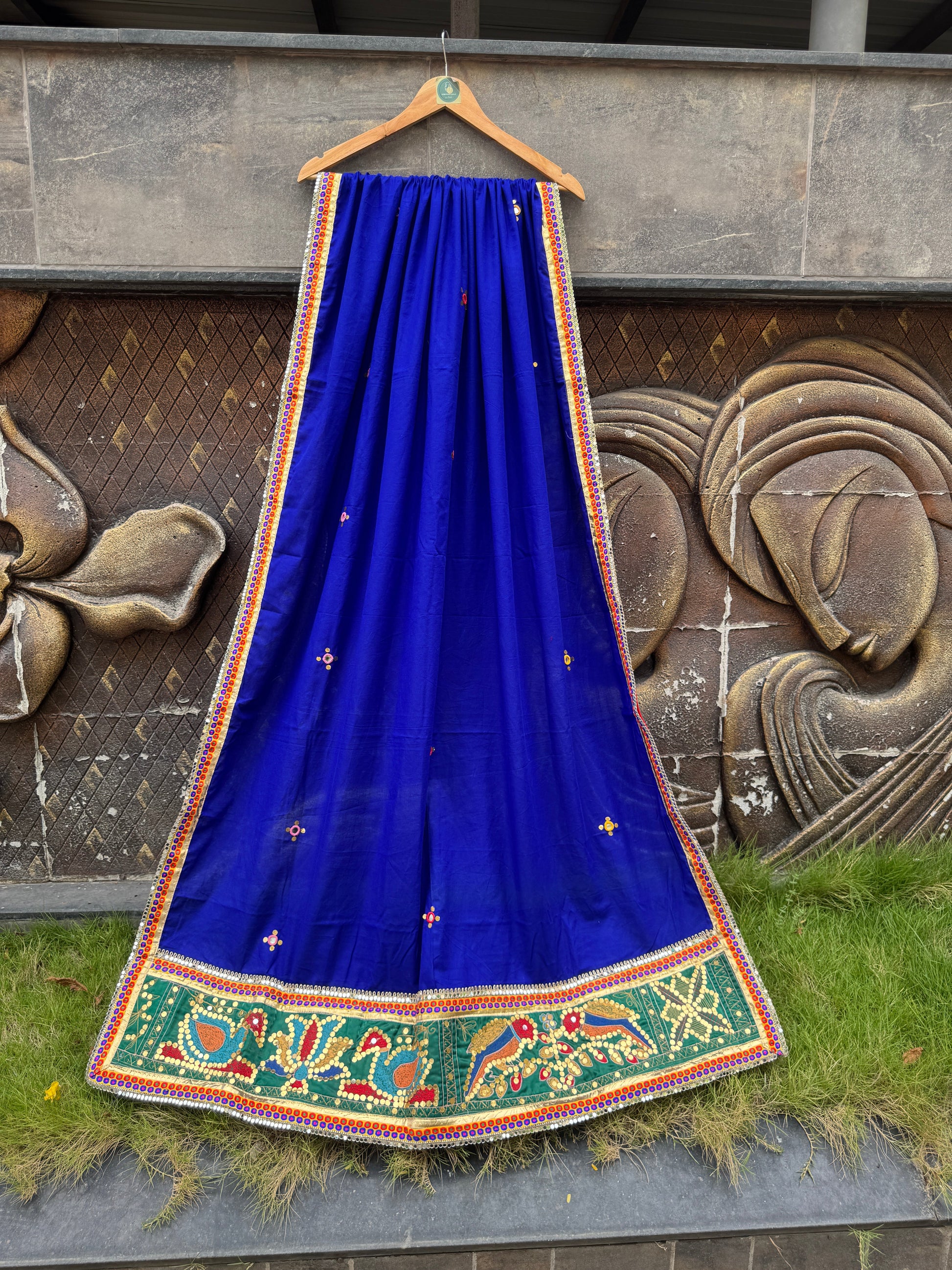 Royal Blue Varajana Dupatta – Mulmul Cotton HANDMADEAHOLIC BY MISHKA