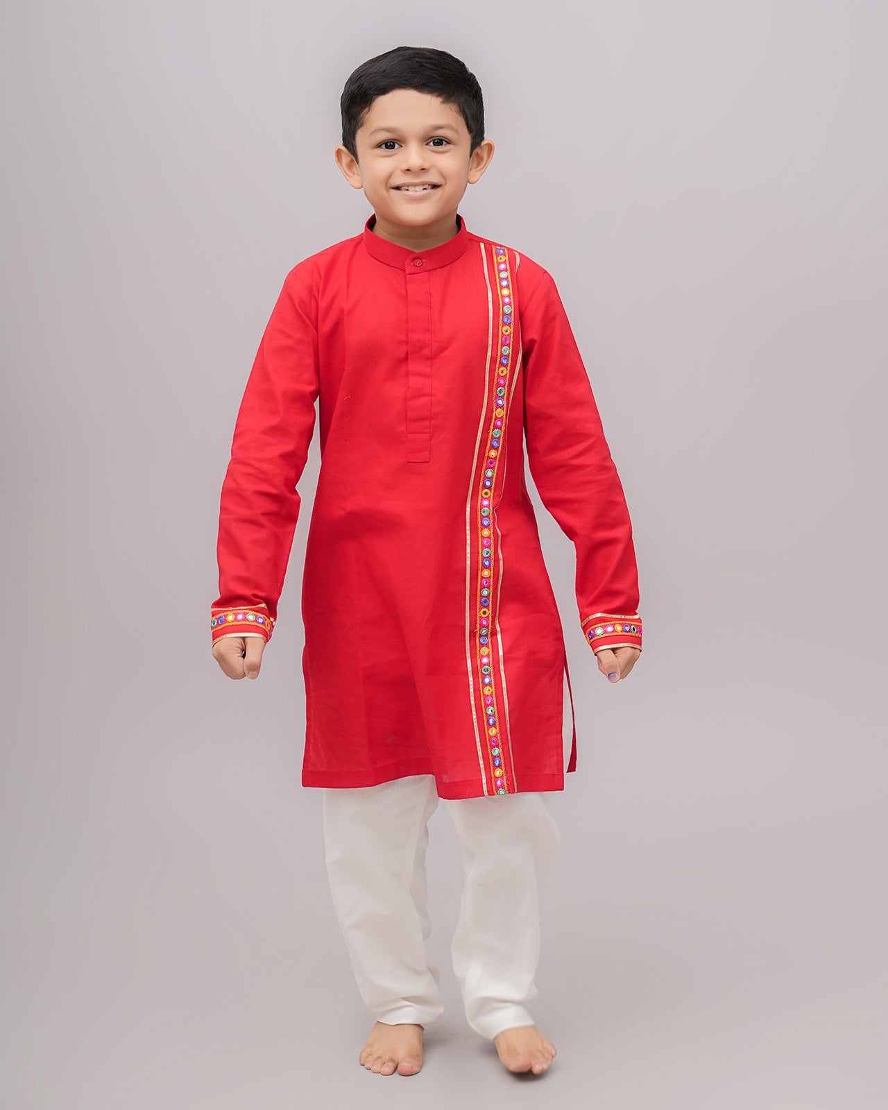 RED BOYS KURTA RAAS'25 HANDMADEAHOLIC BY MISHKA