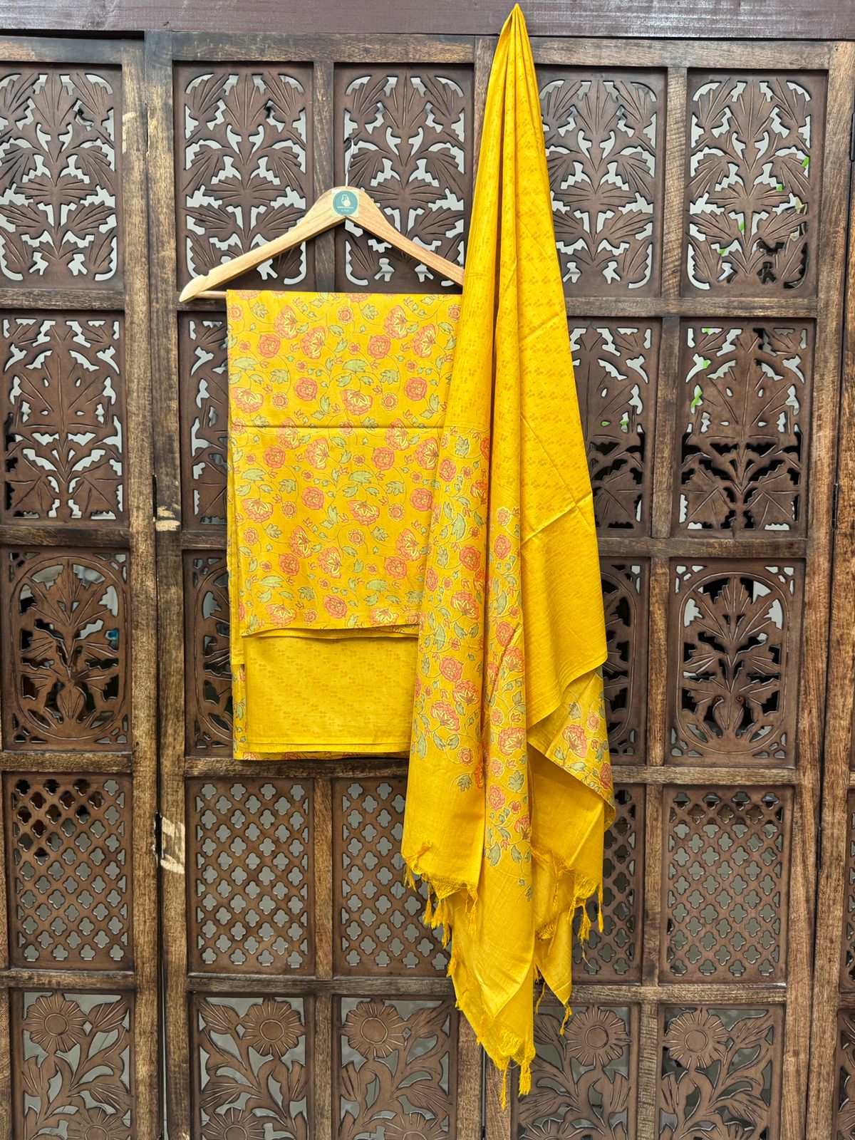 YELLOW HEAVY COTTON SILK SUIT HANDMADEAHOLIC BY MISHKA