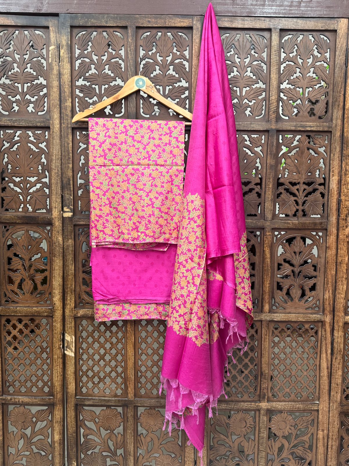 PINK HEAVY COTTON SILK SUIT HANDMADEAHOLIC BY MISHKA