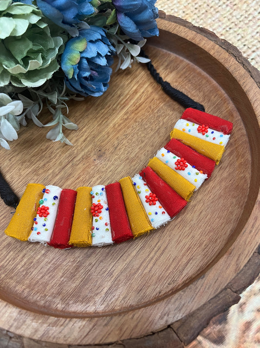 RED & YELLOW POTALI NECKLACE HANDMADEAHOLIC BY MISHKA