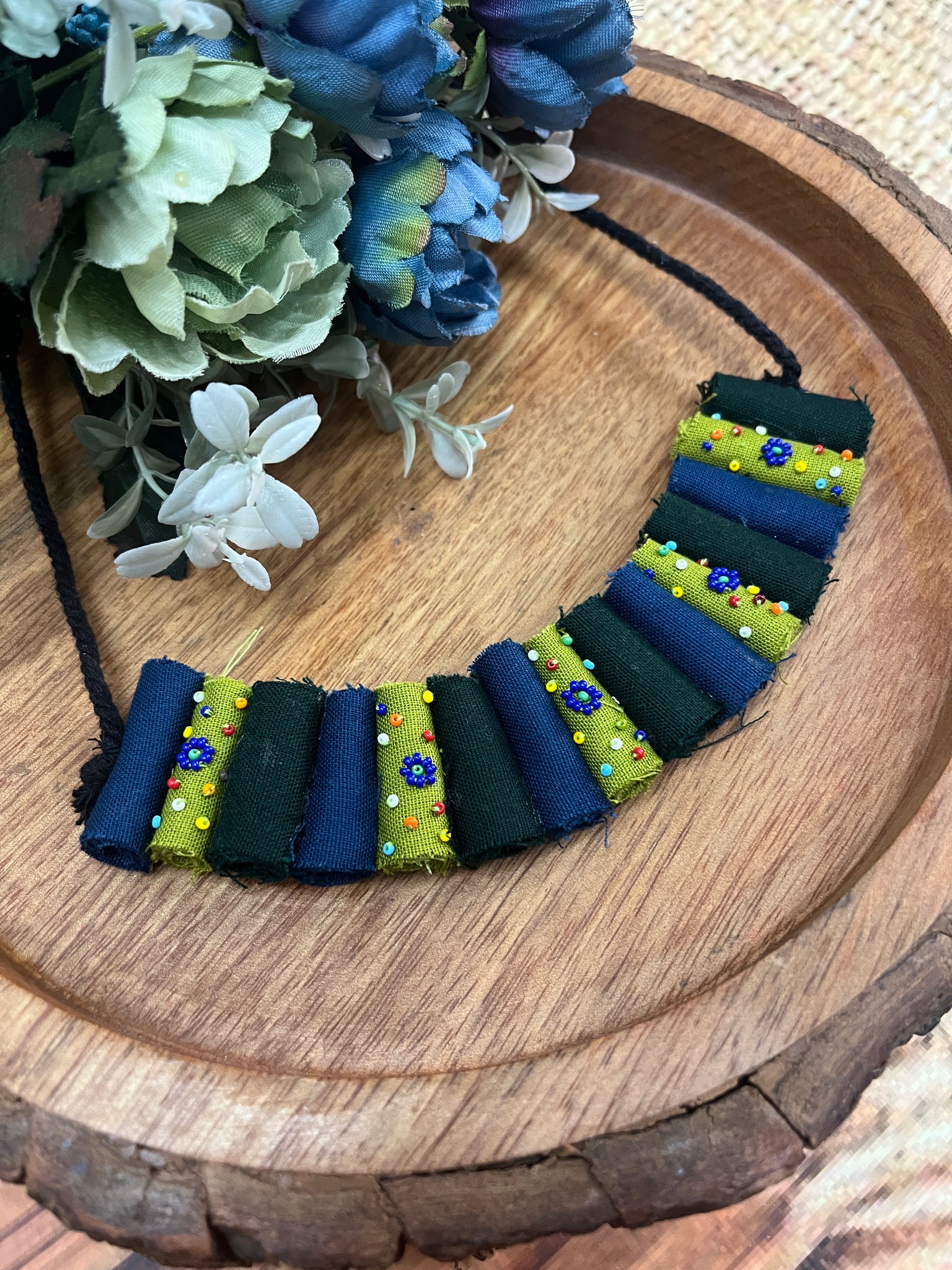 GREEN & BLUE POTALI NECKLACE HANDMADEAHOLIC BY MISHKA