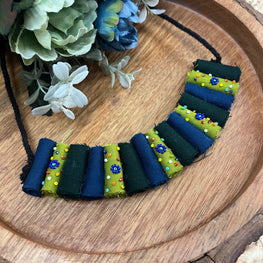 GREEN & BLUE POTALI NECKLACE HANDMADEAHOLIC BY MISHKA