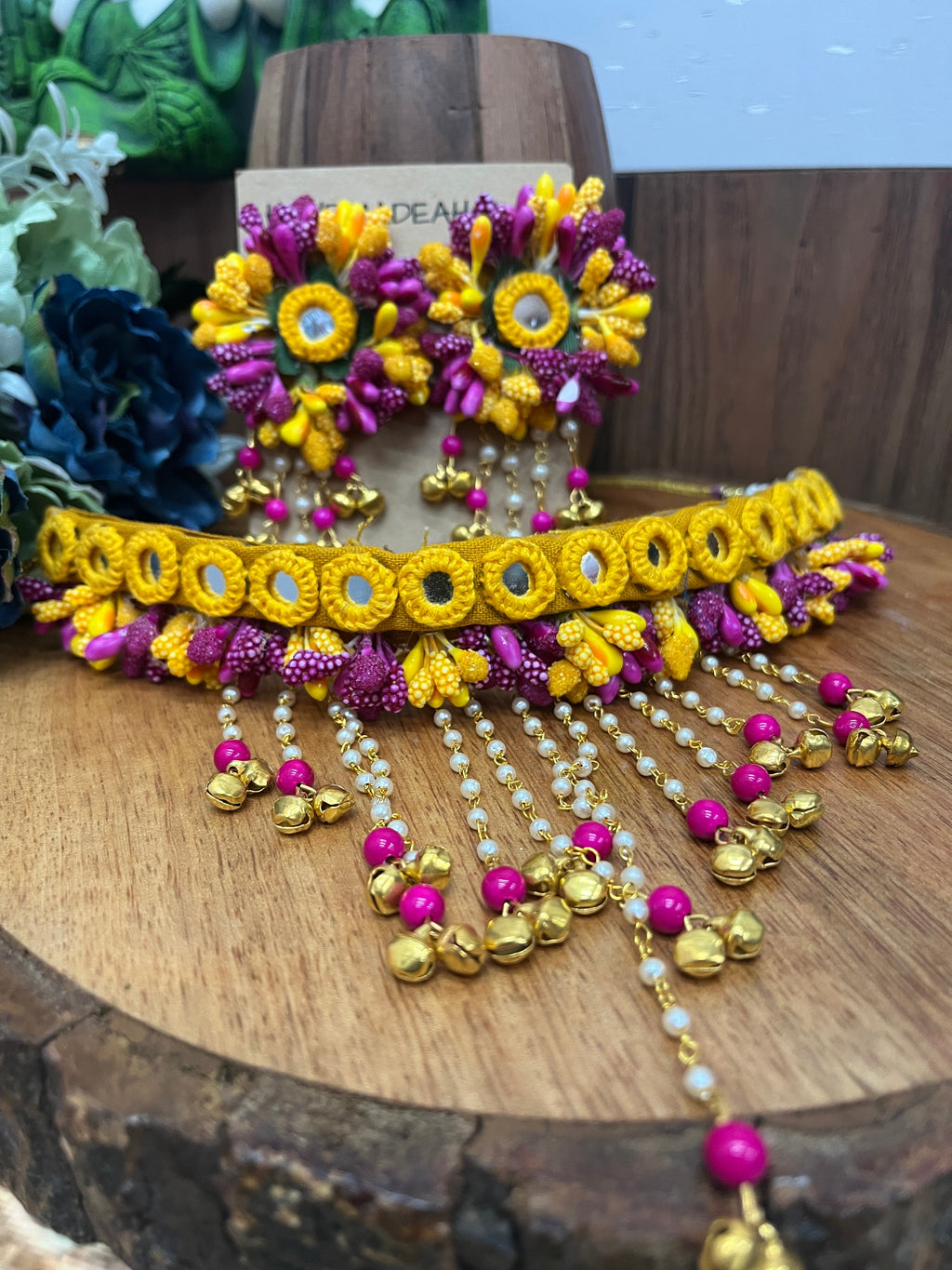 GULMOHAR FLOWER JEWELLARY HANDMADEAHOLIC BY MISHKA
