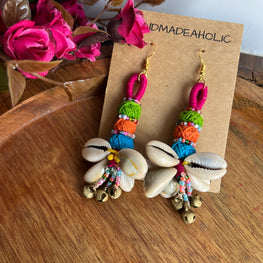 BANJARA  COWRIE EARRING HANDMADEAHOLIC BY MISHKA