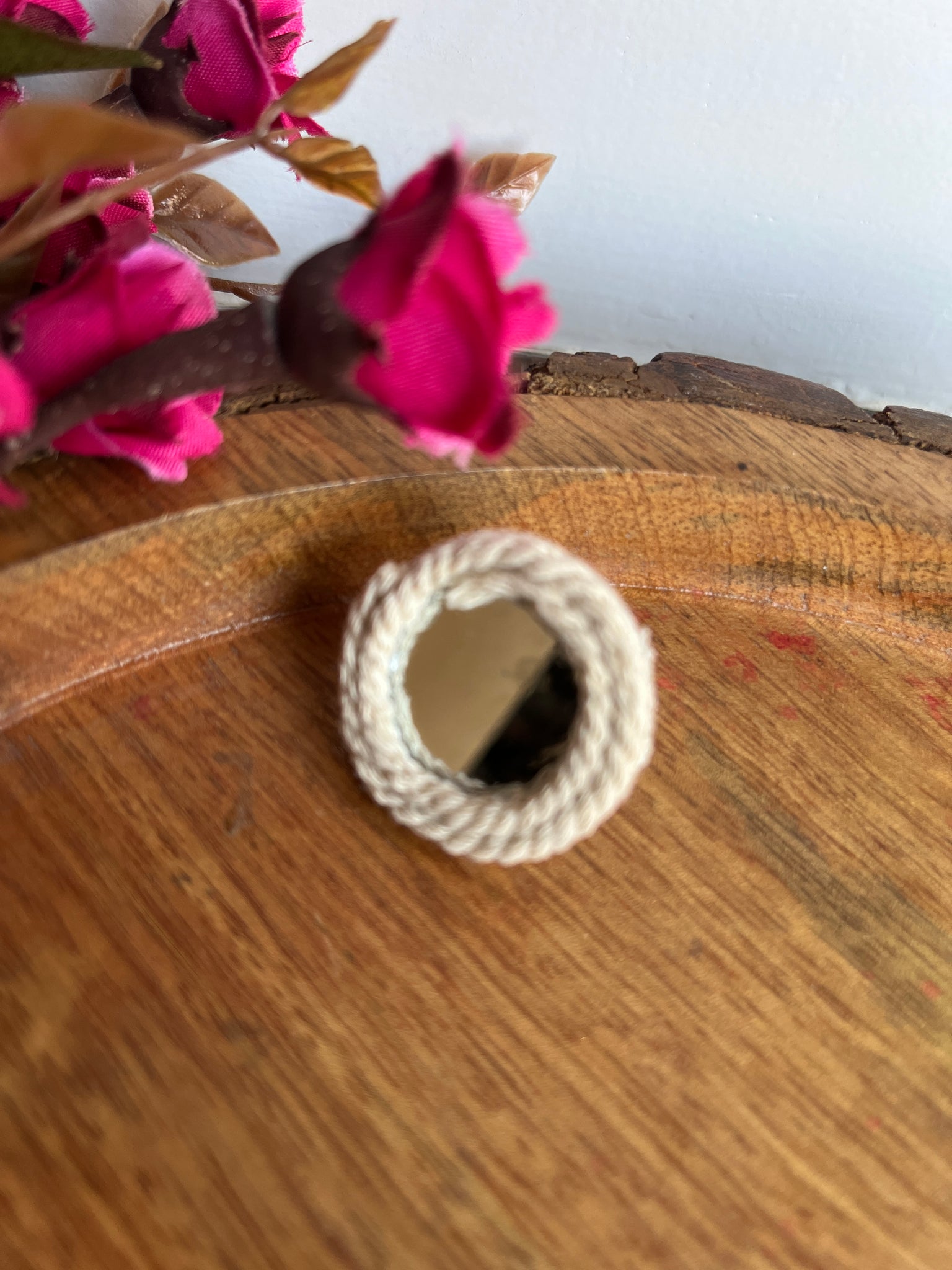 OFF WHITE JUTE RING HANDMADEAHOLIC BY MISHKA