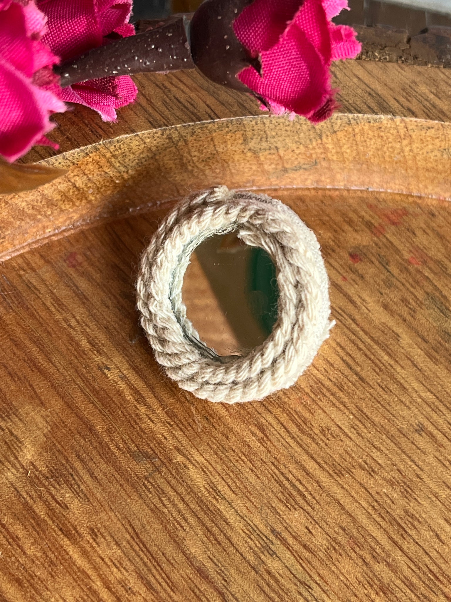 OFF WHITE JUTE RING HANDMADEAHOLIC BY MISHKA