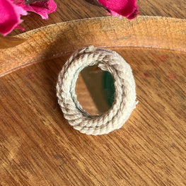 OFF WHITE JUTE RING HANDMADEAHOLIC BY MISHKA