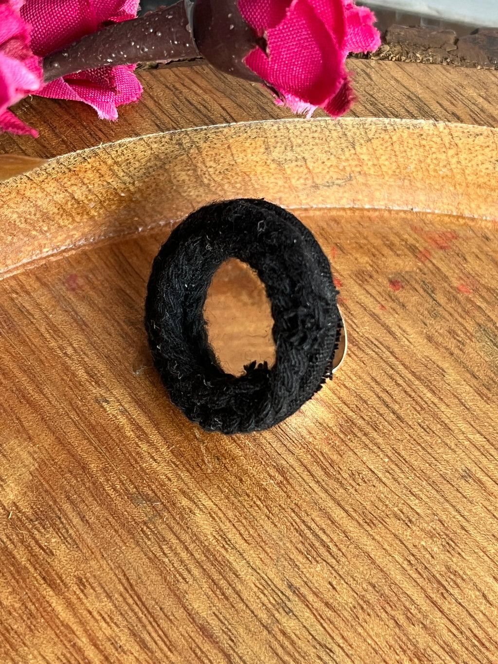 BLACK JUTE RING HANDMADEAHOLIC BY MISHKA