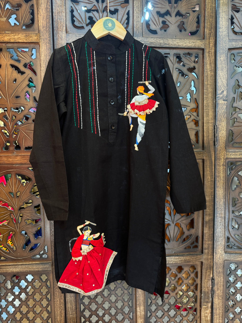 BLACK GAMTHI BOYS KURTA HANDMADEAHOLIC BY MISHKA