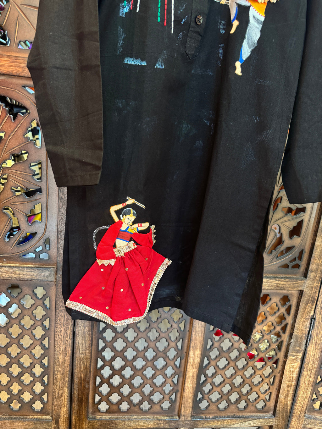BLACK GAMTHI BOYS KURTA HANDMADEAHOLIC BY MISHKA