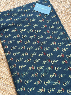 NATURAL AJRAKH HANDBLOCK COTTON FABRIC