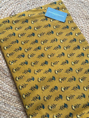 NATURAL AJRAKH HANDBLOCK COTTON FABRIC